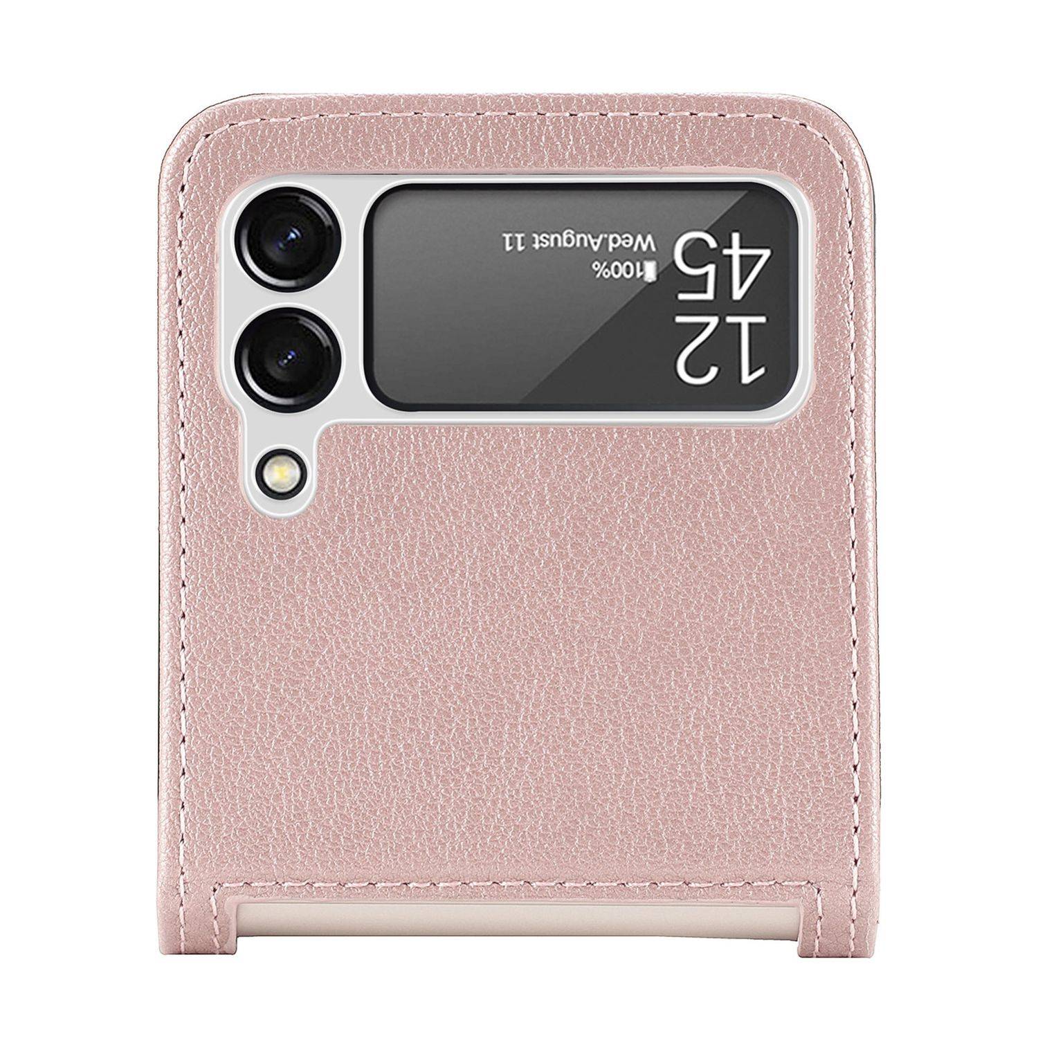 Hülle kompatibel mit Samsung Galaxy Z Flip4 5G Kunststoff Soft Handyhülle - Handy Case Rosa