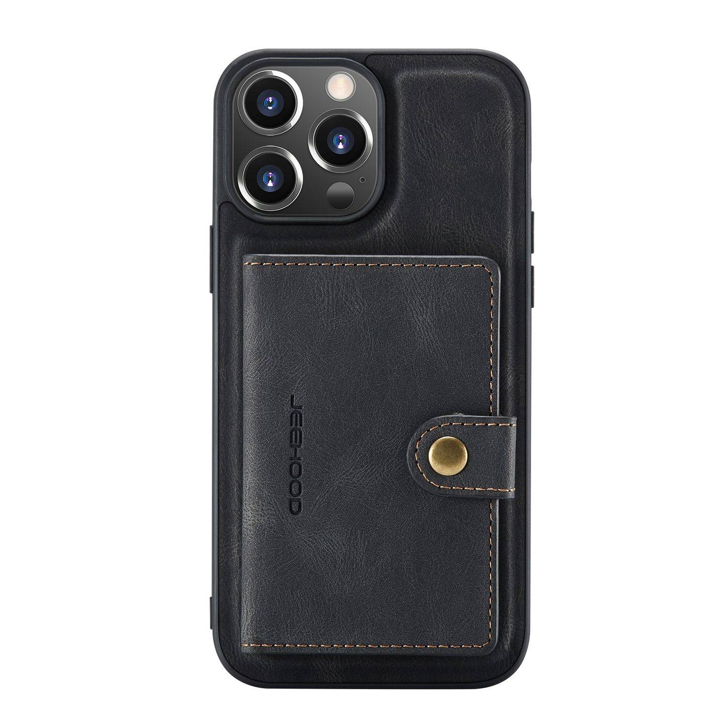 Hülle kompatibel mit Apple iPhone 13 Kunstleder Handyhülle - Handy Case Schwarz