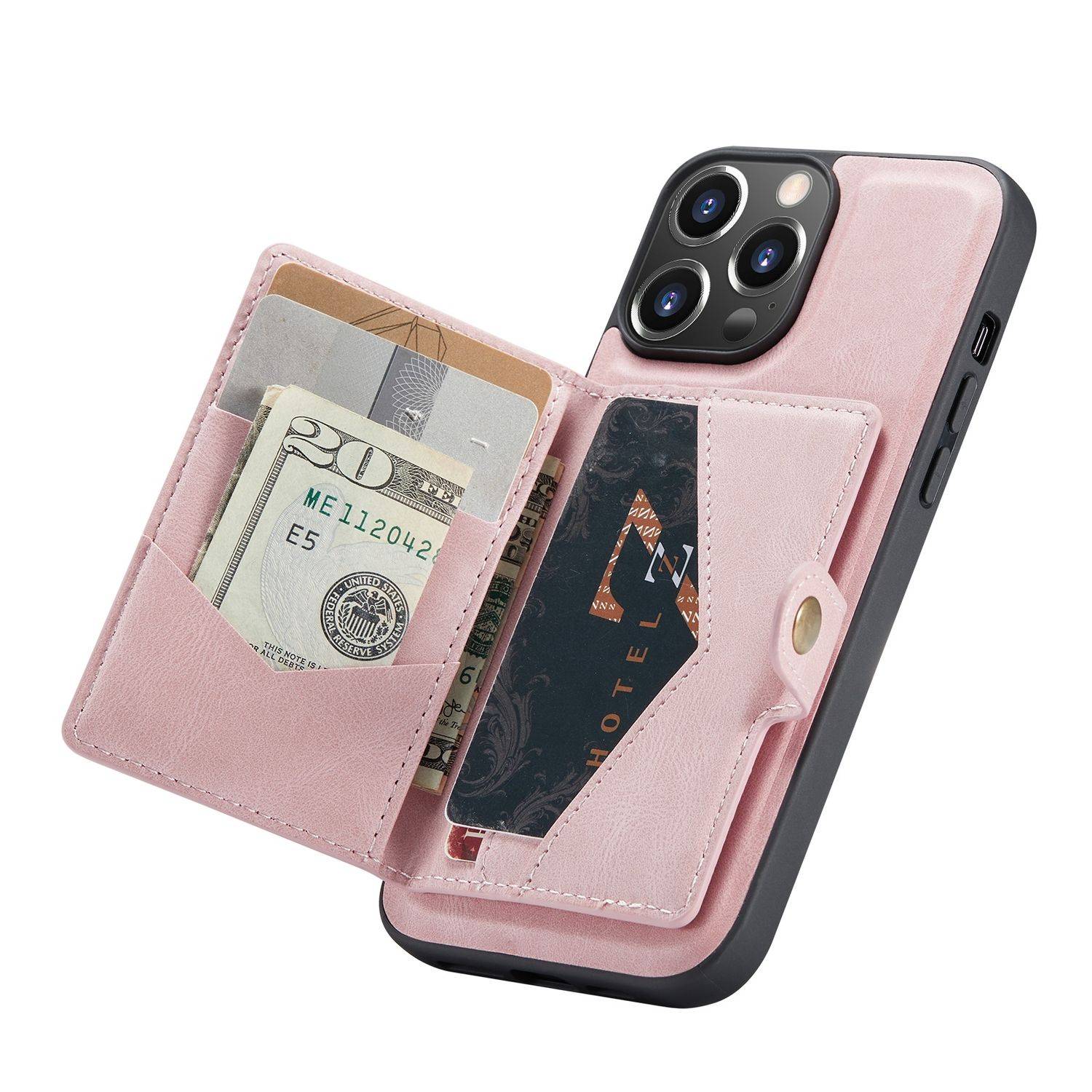 Hülle kompatibel mit Apple iPhone 13 Kunstleder Handyhülle - Handy Case Rosa