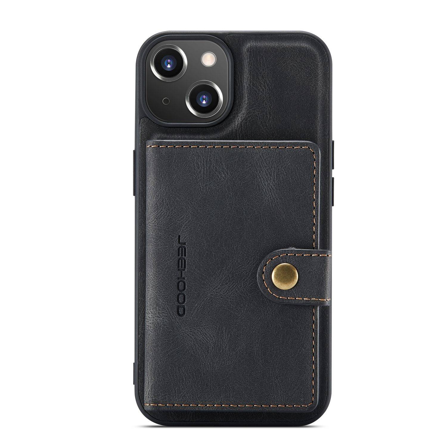 Hülle kompatibel mit Apple iPhone 14 Plus Kunstleder Handyhülle - Handy Case Schwarz