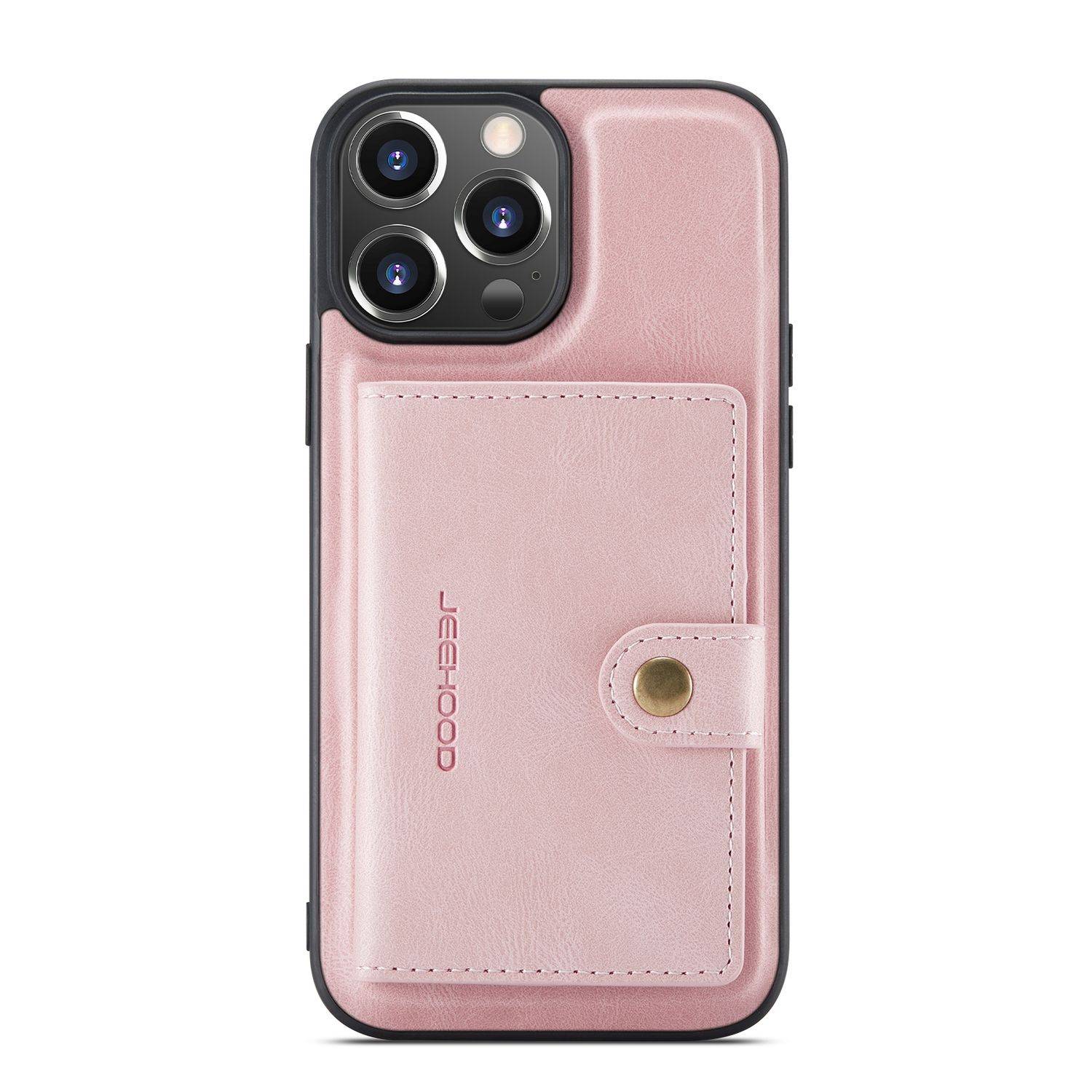 Hülle kompatibel mit Apple iPhone 14 Pro Max Kunstleder Handyhülle - Handy Case Rosa