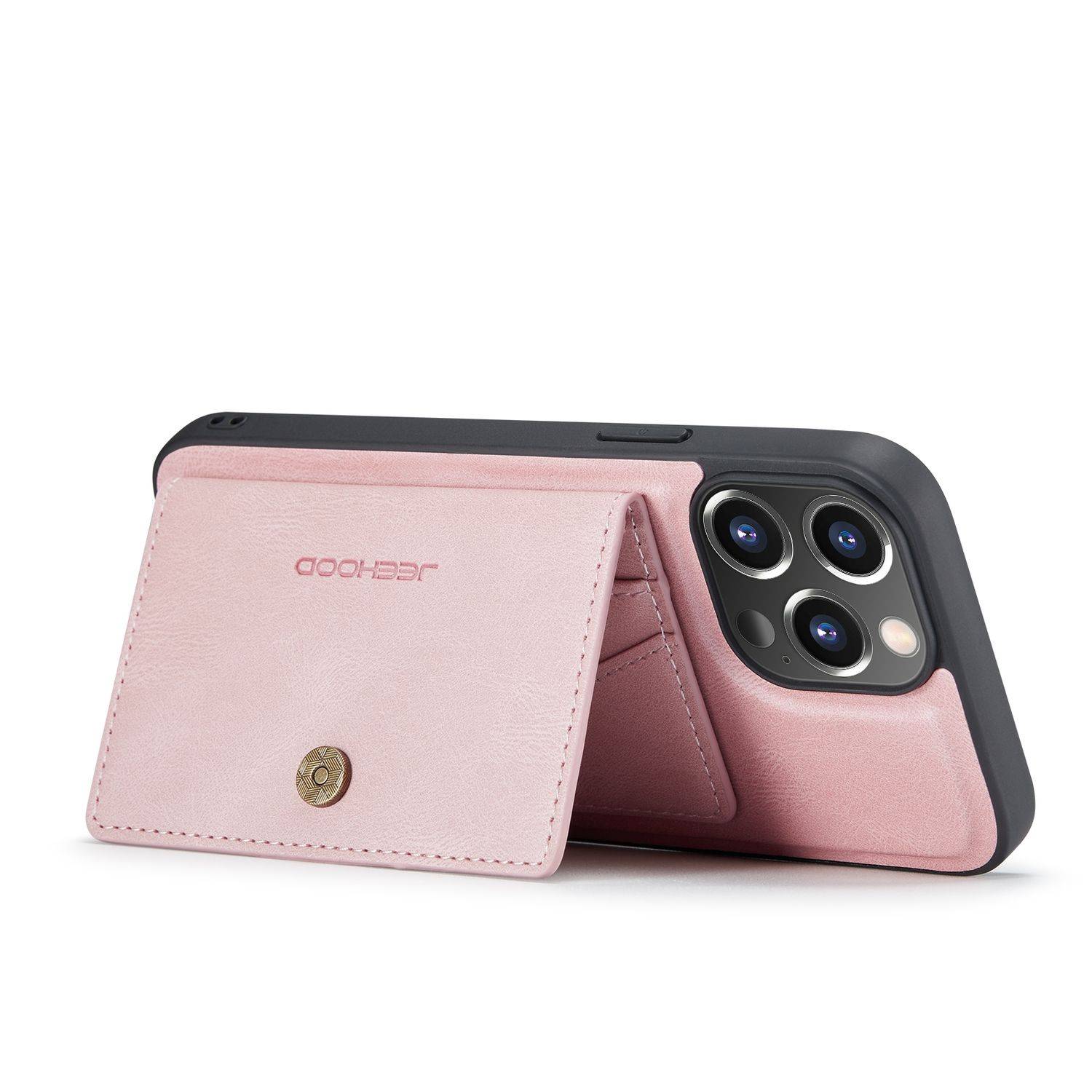 Hülle kompatibel mit Apple iPhone 14 Pro Max Kunstleder Handyhülle - Handy Case Rosa