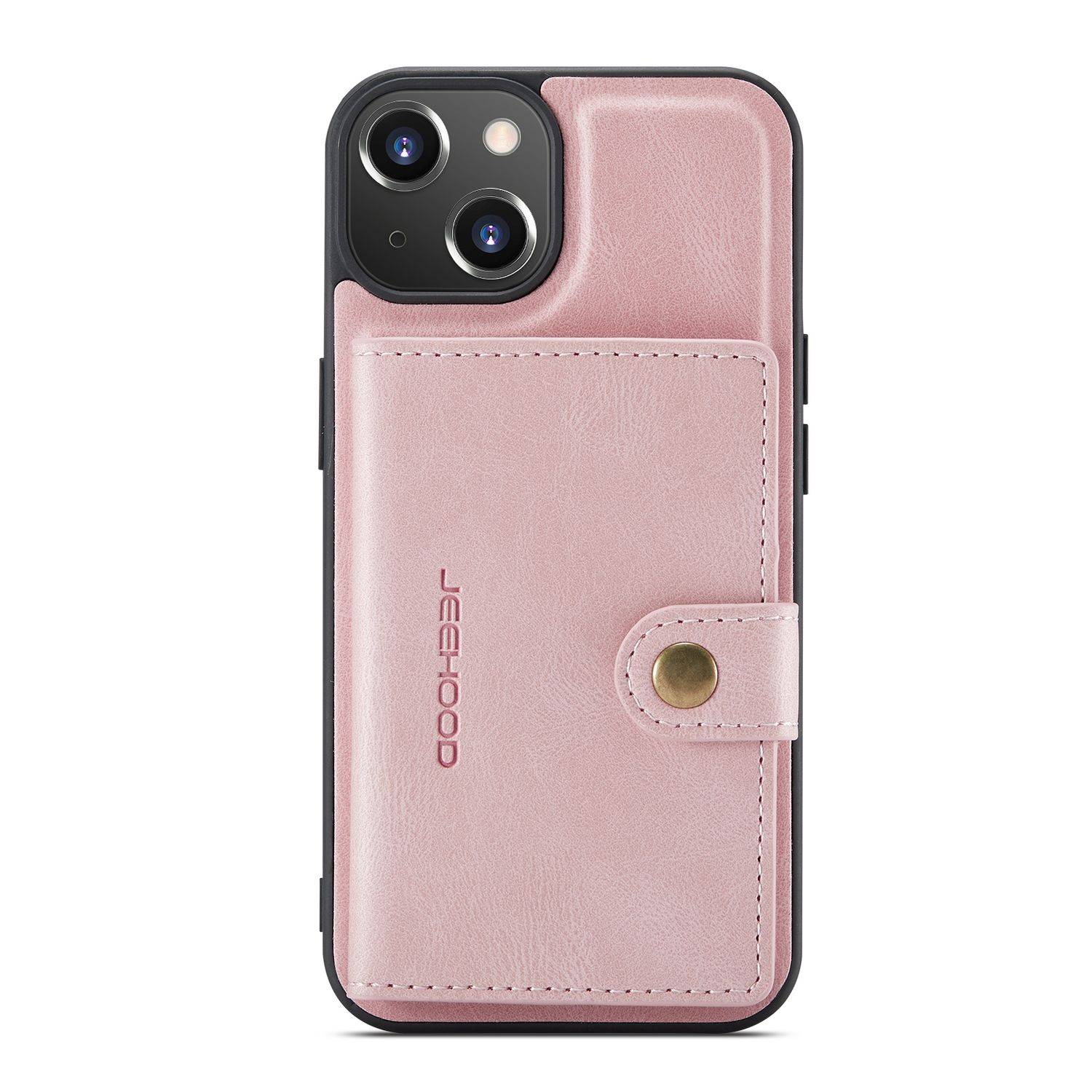 Hülle kompatibel mit Apple iPhone 14 Kunstleder Handyhülle - Handy Case Rosa