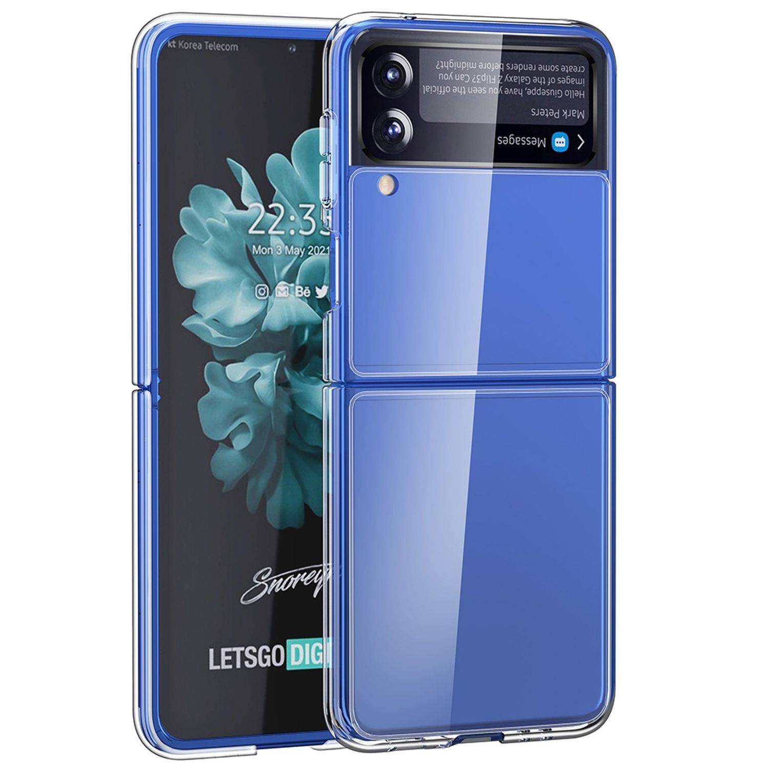 Hülle kompatibel mit Samsung Galaxy Z Flip4 5G Kunststoff Soft Handyhülle - Handy Case Transparent