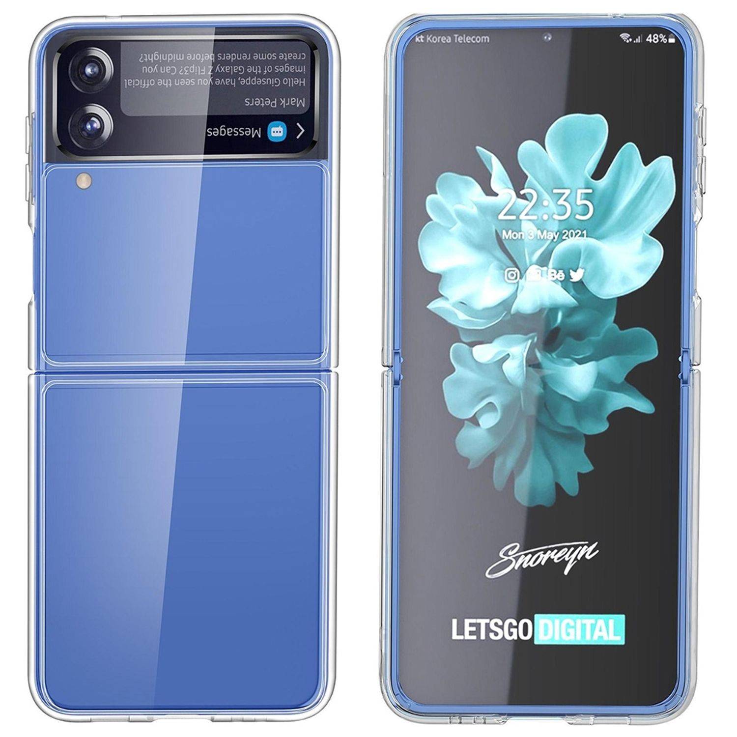 Hülle kompatibel mit Samsung Galaxy Z Flip4 5G Kunststoff Soft Handyhülle - Handy Case Transparent