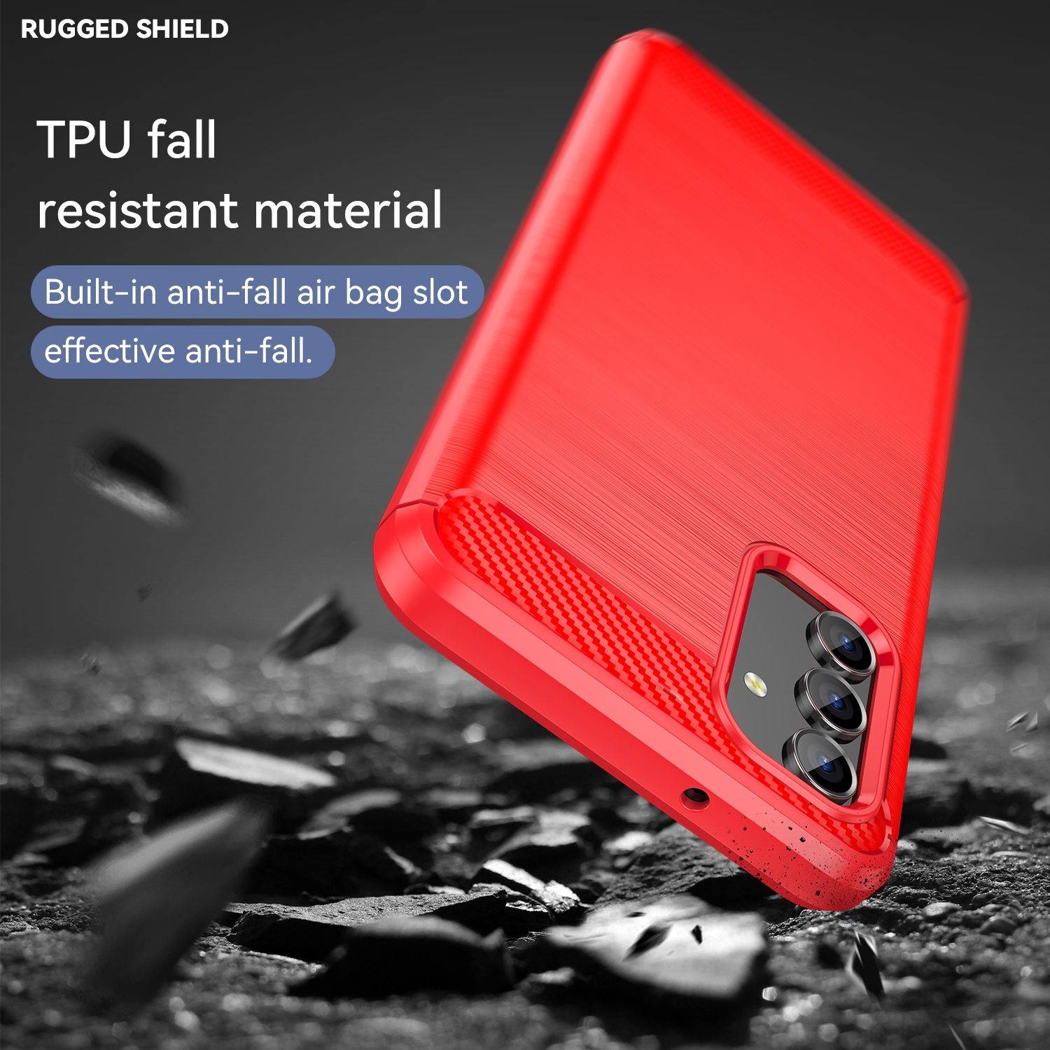 Hülle kompatibel mit Samsung Galaxy A04s Kunststoff Soft Handyhülle - Handy Case Rot