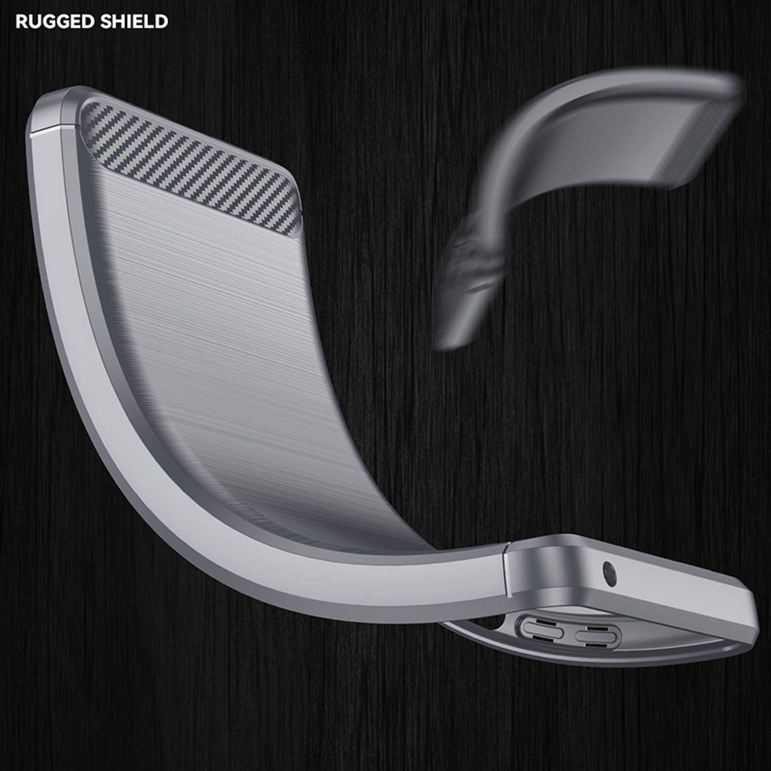 Hülle kompatibel mit Xiaomi Note 11 Pro / Note 11 Pro+ Kunststoff Soft Handyhülle - Handy Case Grau