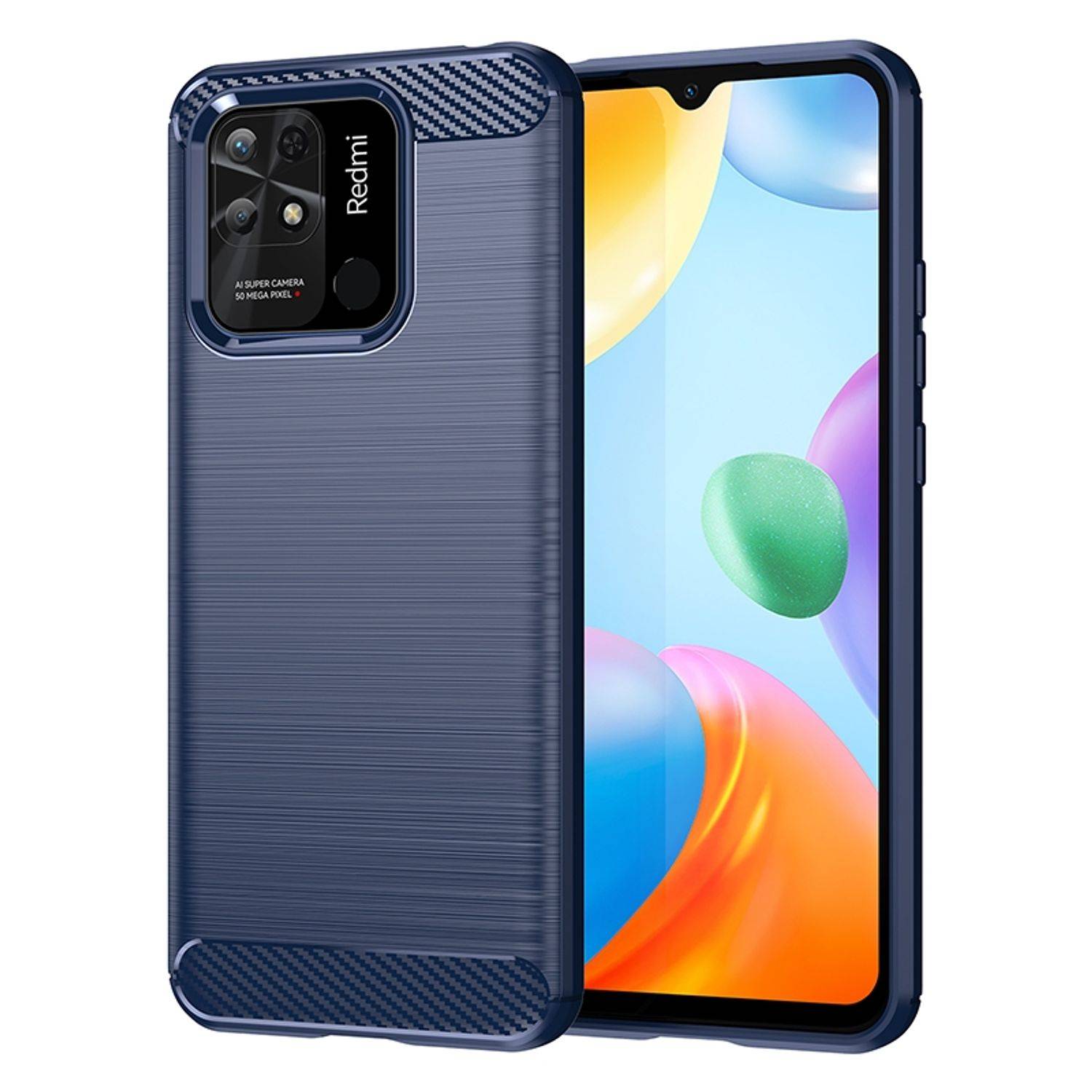 Hülle kompatibel mit Xiaomi Redmi 10 C Kunststoff Soft Handyhülle - Handy Case Blau