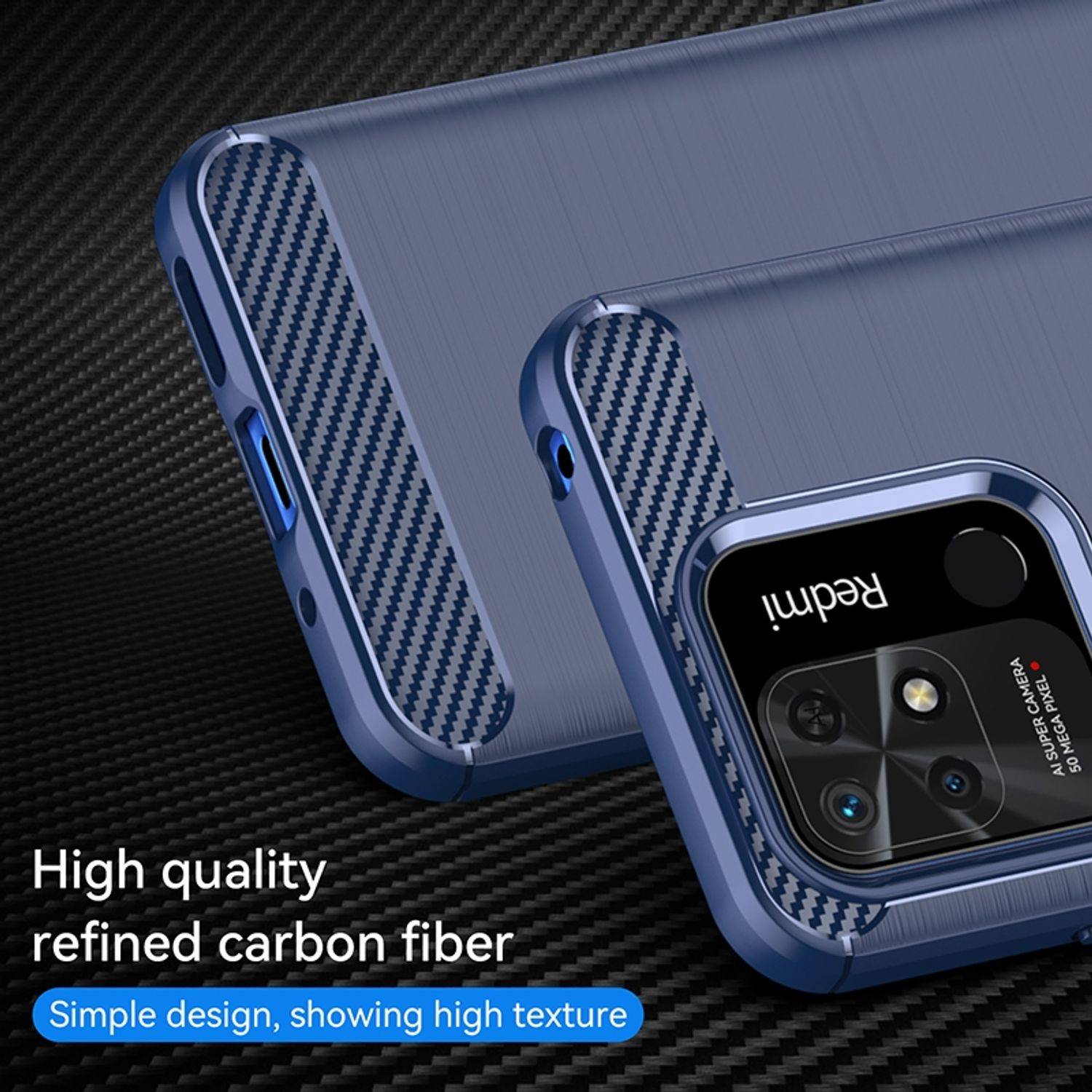 Hülle kompatibel mit Xiaomi Redmi 10 C Kunststoff Soft Handyhülle - Handy Case Blau