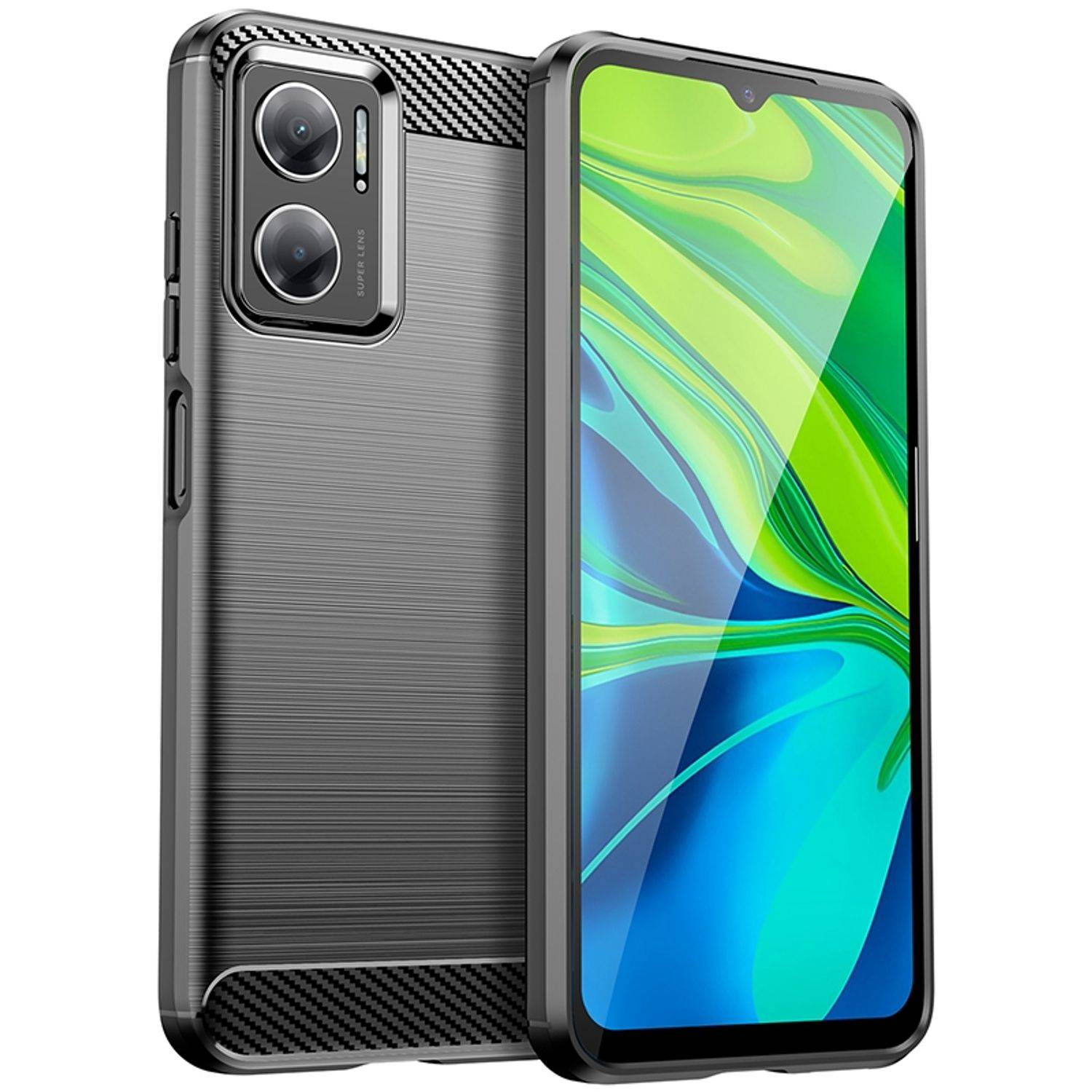 Hülle kompatibel mit Xiaomi Redmi 10 5G Kunststoff Soft Handyhülle - Handy Case Schwarz