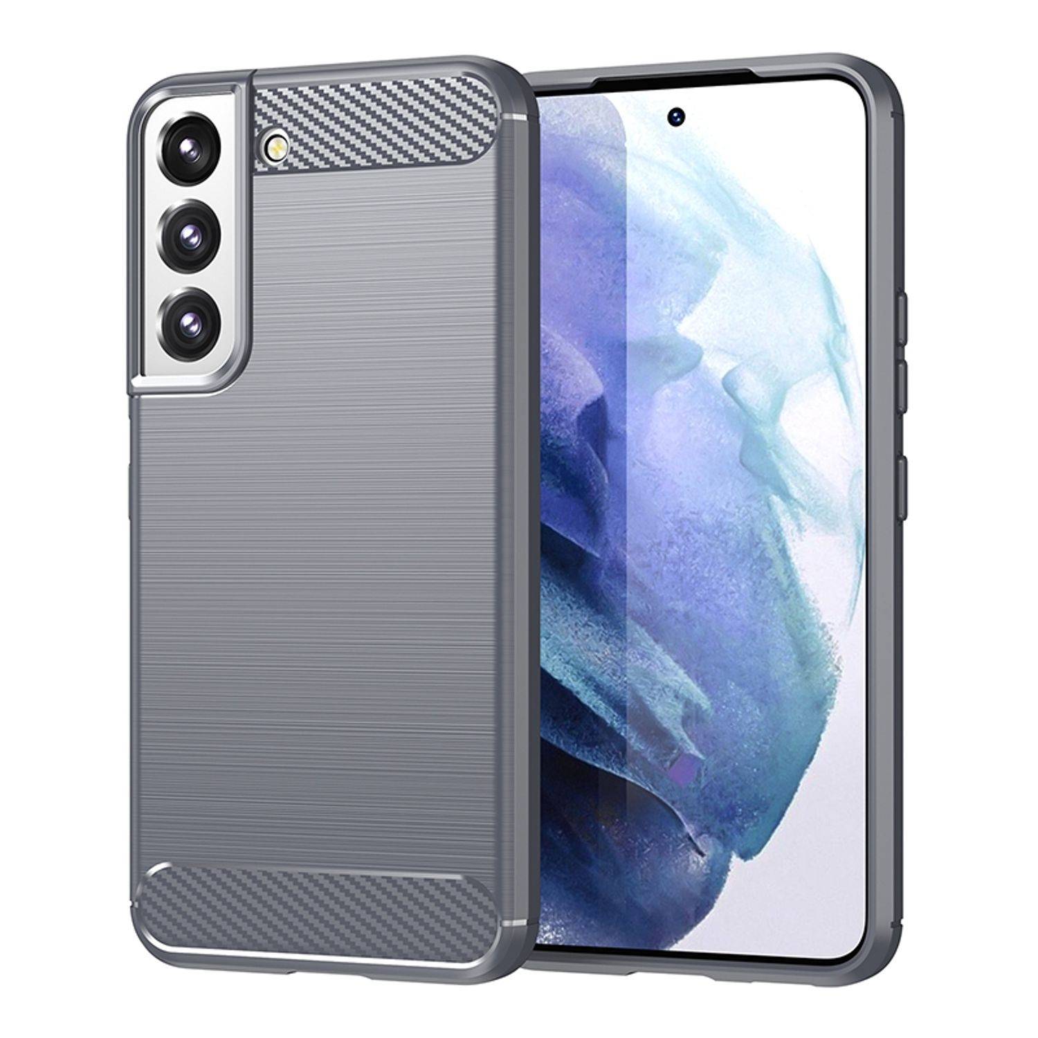 Hülle kompatibel mit Samsung Galaxy S22 Plus 5G Kunststoff Soft Handyhülle - Handy Case Grau