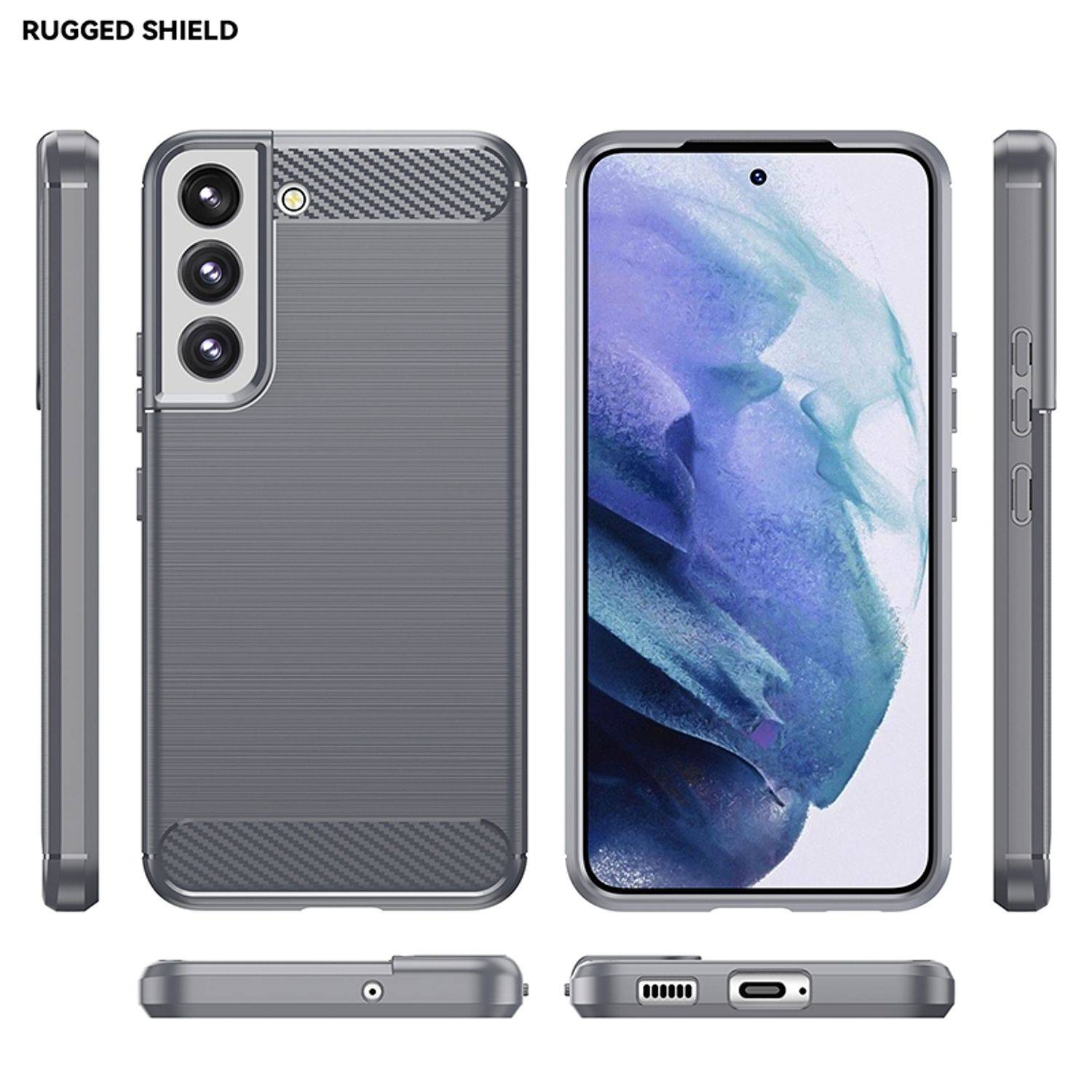 Hülle kompatibel mit Samsung Galaxy S22 Plus 5G Kunststoff Soft Handyhülle - Handy Case Grau