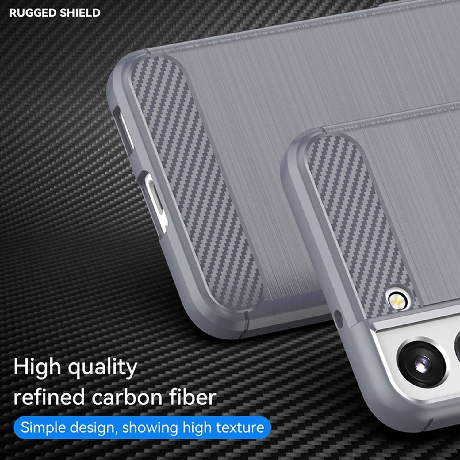 Hülle kompatibel mit Samsung Galaxy S22 Plus 5G Kunststoff Soft Handyhülle - Handy Case Grau