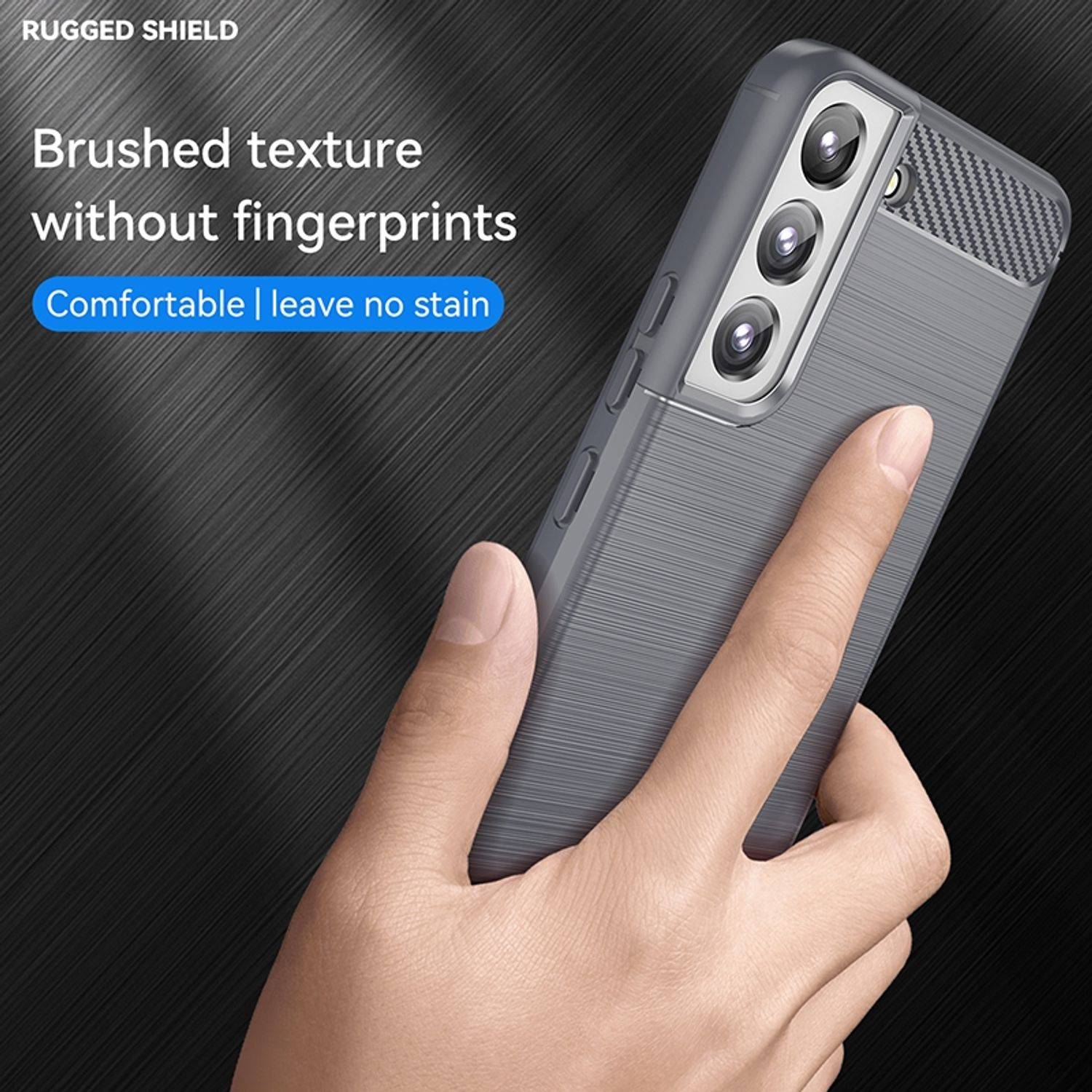 Hülle kompatibel mit Samsung Galaxy S22 Plus 5G Kunststoff Soft Handyhülle - Handy Case Grau