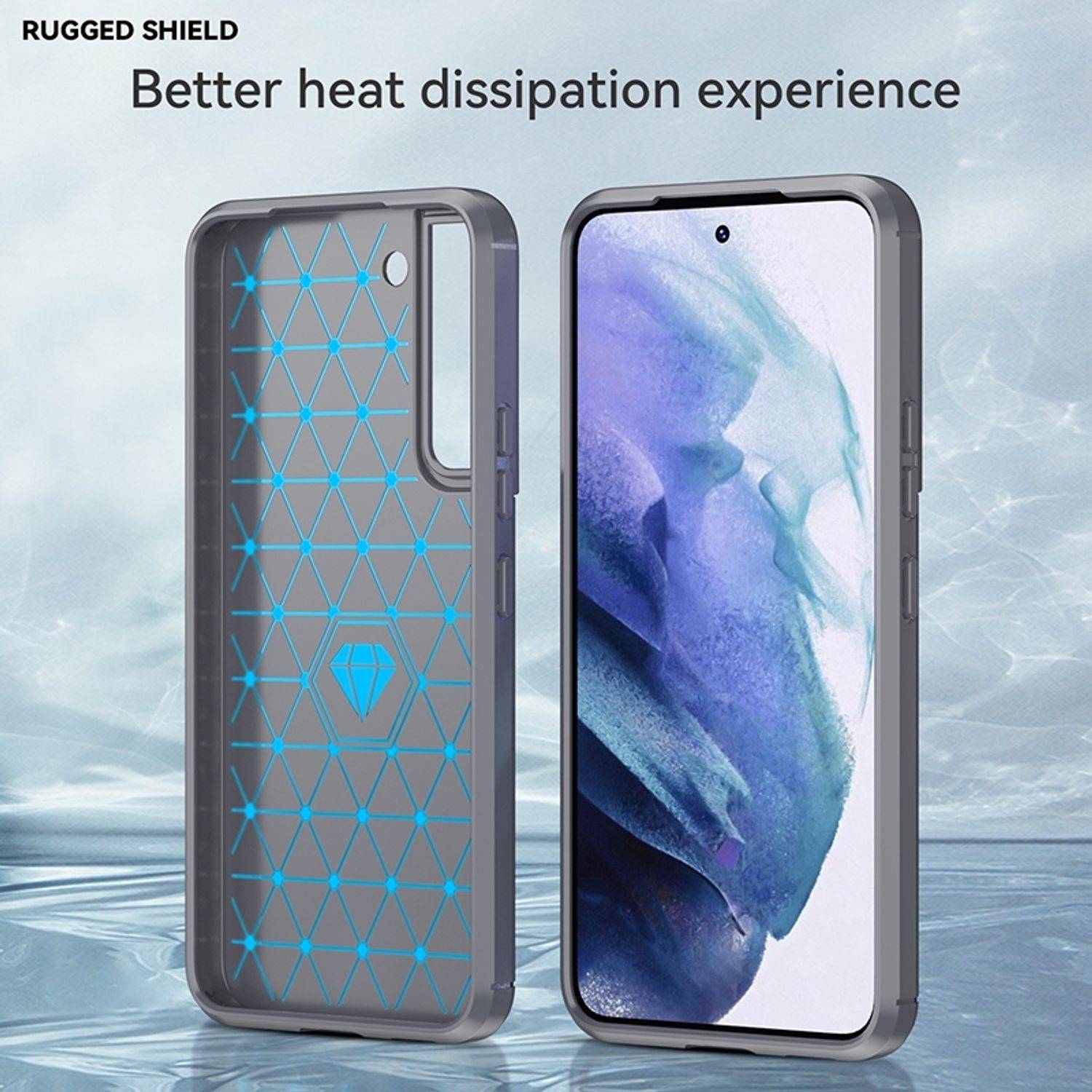 Hülle kompatibel mit Samsung Galaxy S22 Plus 5G Kunststoff Soft Handyhülle - Handy Case Grau