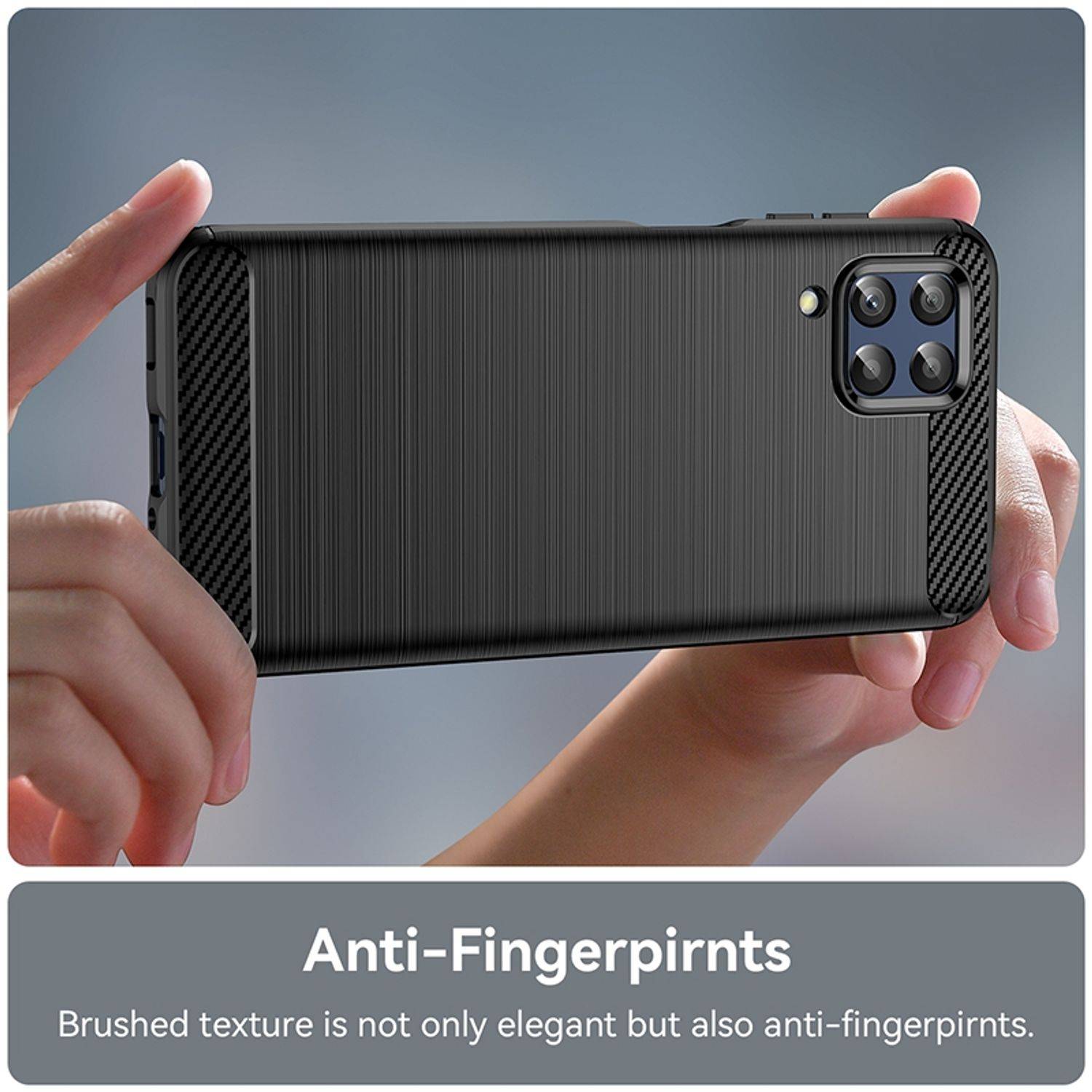 Hülle kompatibel mit Samsung Galaxy M33 Kunststoff Soft Handyhülle - Handy Case Schwarz