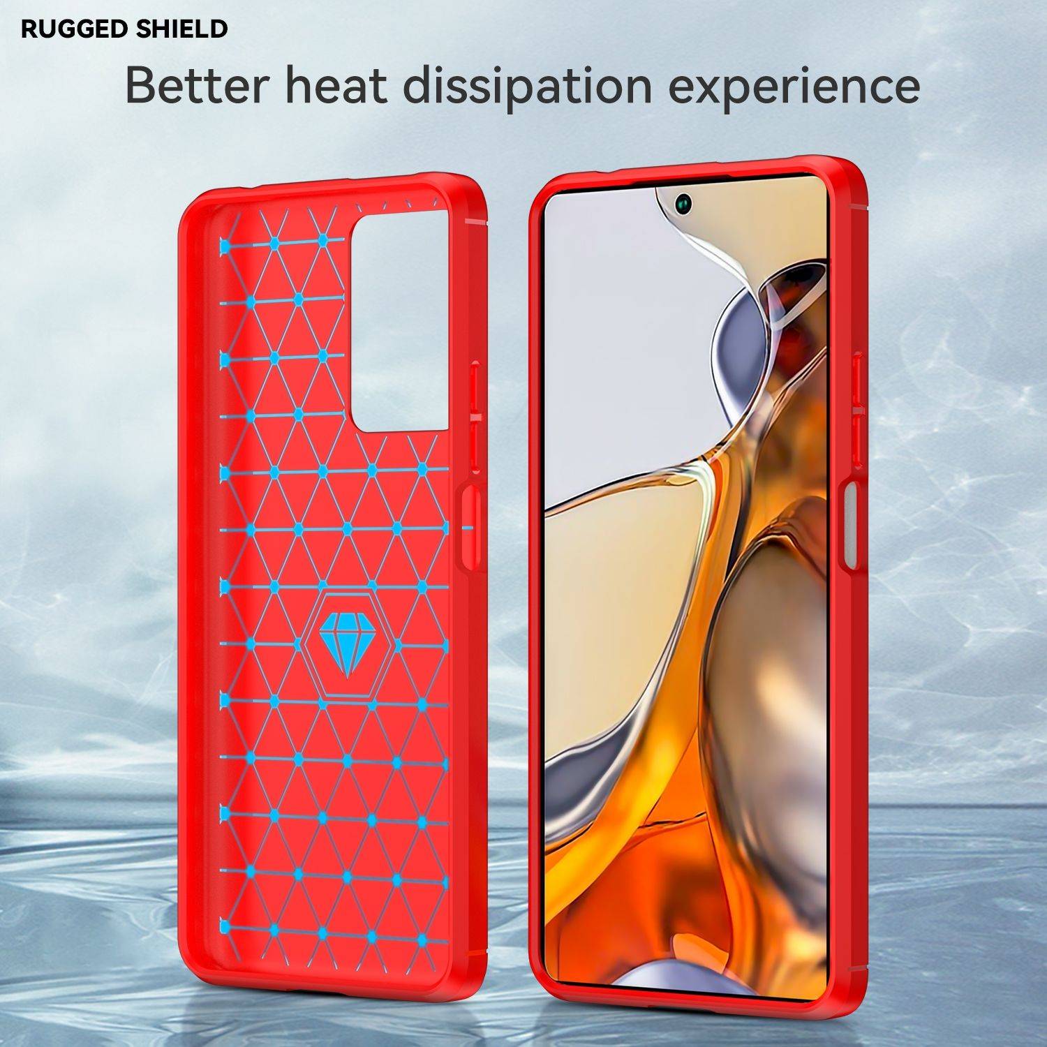 Hülle kompatibel mit Xiaomi 11T Pro Kunststoff Soft Handyhülle - Handy Case Rot