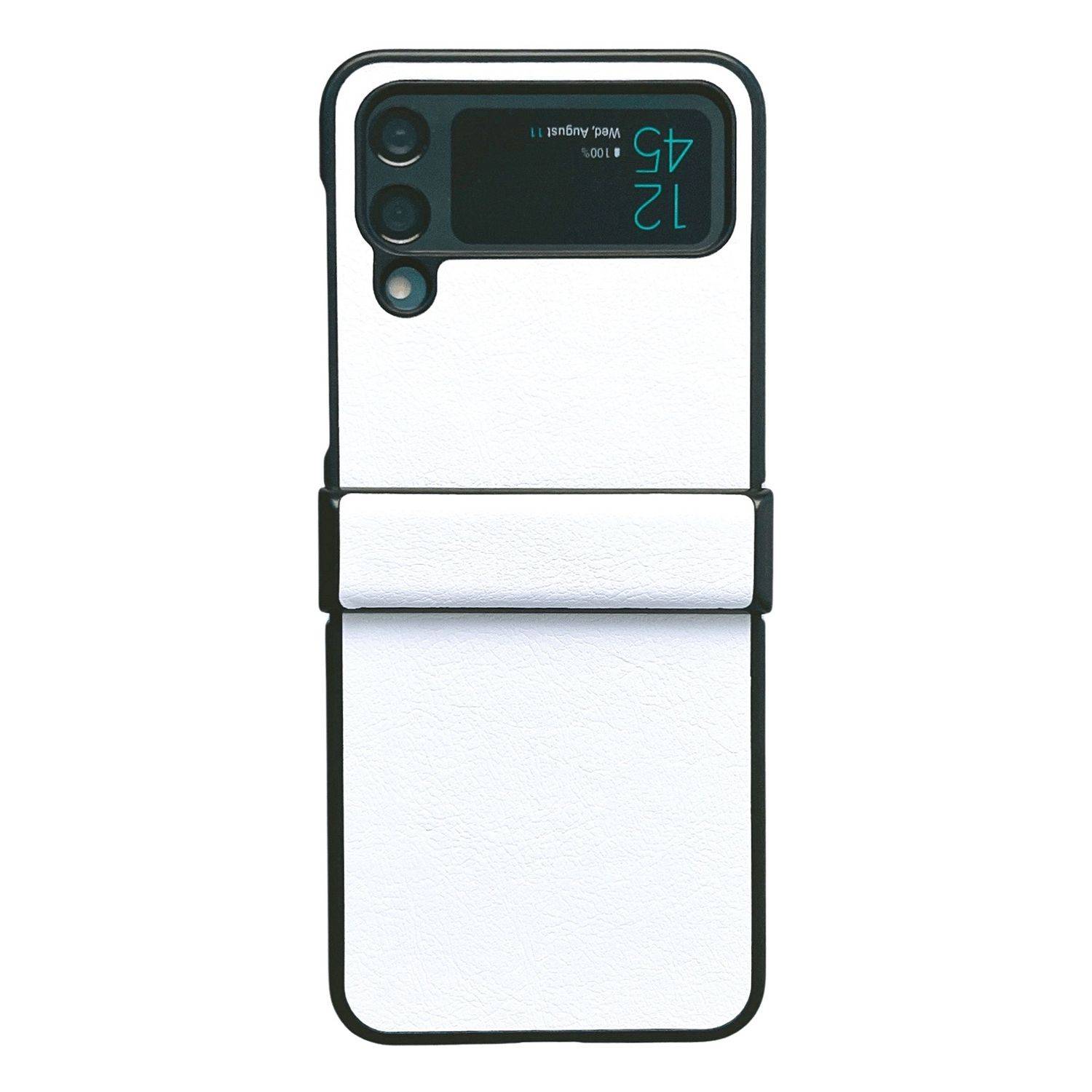 Hülle kompatibel mit Samsung Galaxy Z Flip4 5G Kunststoff Soft Handyhülle - Handy Case Weiß