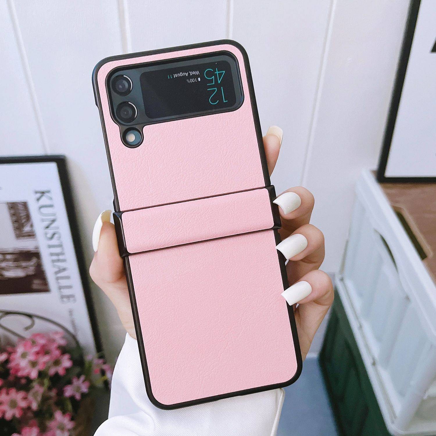 Hülle kompatibel mit Samsung Galaxy Z Flip4 5G Kunststoff Soft Handyhülle - Handy Case Rosa