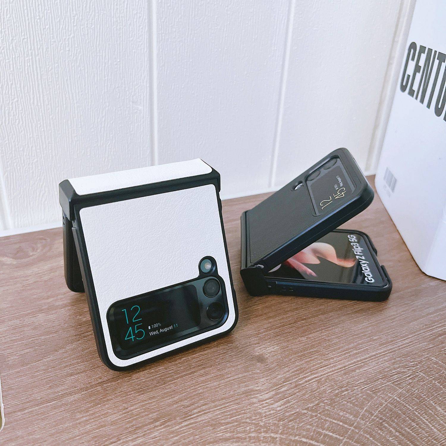 Hülle kompatibel mit Samsung Galaxy Z Flip4 5G Kunststoff Soft Handyhülle - Handy Case Schwarz