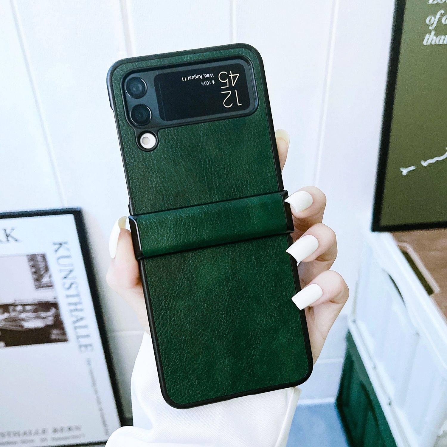 Hülle kompatibel mit Samsung Galaxy Z Flip4 5G Kunststoff Soft Handyhülle - Handy Case Grün