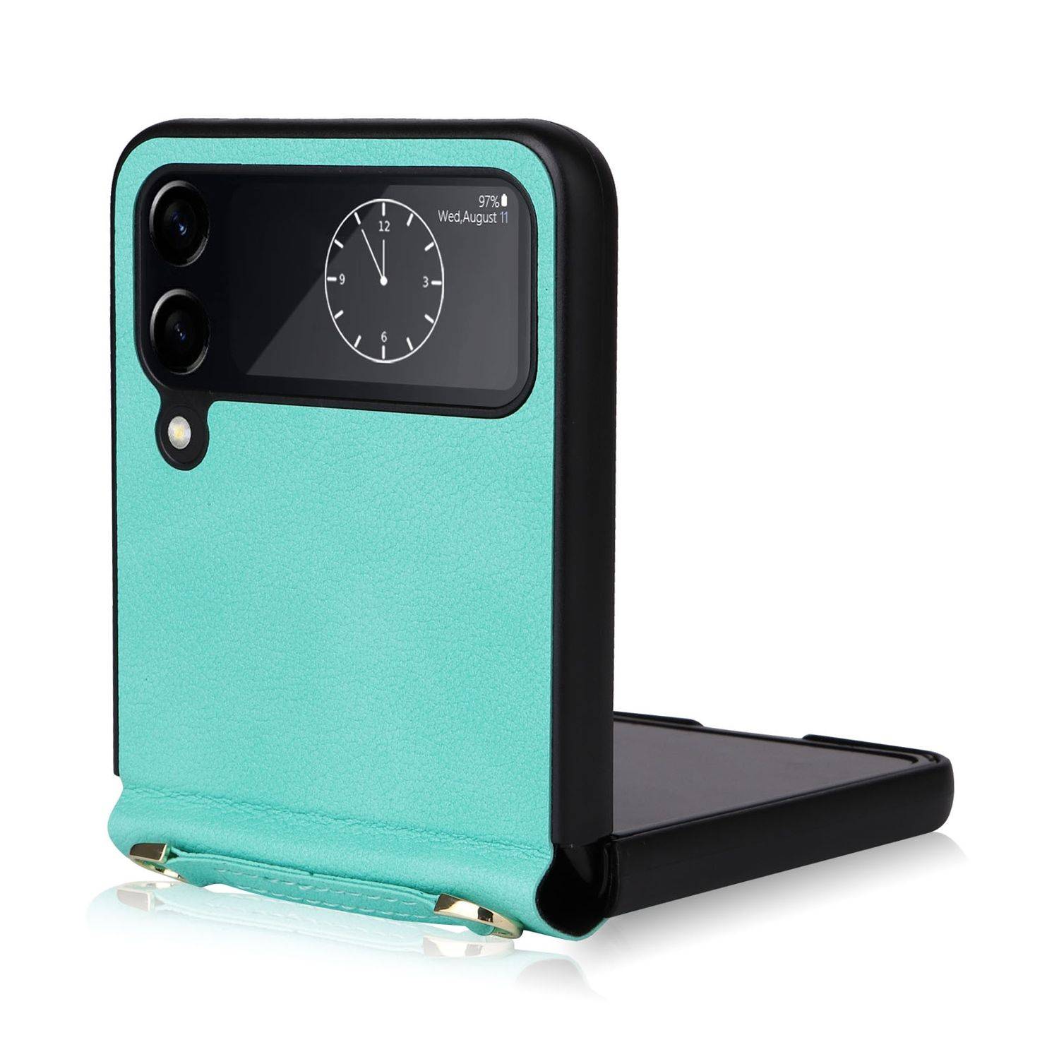 Hülle kompatibel mit Samsung Galaxy Z Flip4 5G Kunststoff Soft Handyhülle - Handy Case Mintgrün