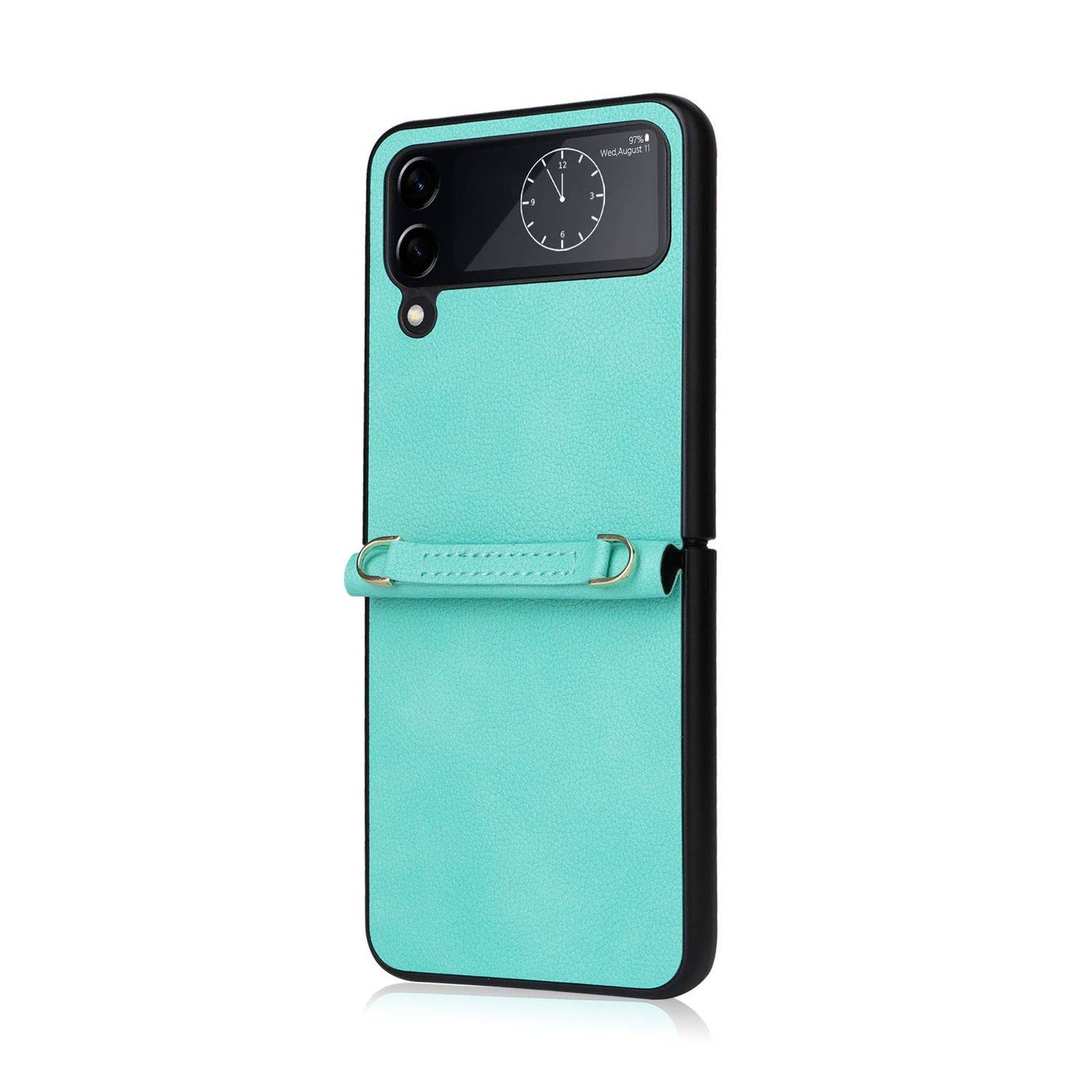 Hülle kompatibel mit Samsung Galaxy Z Flip4 5G Kunststoff Soft Handyhülle - Handy Case Mintgrün