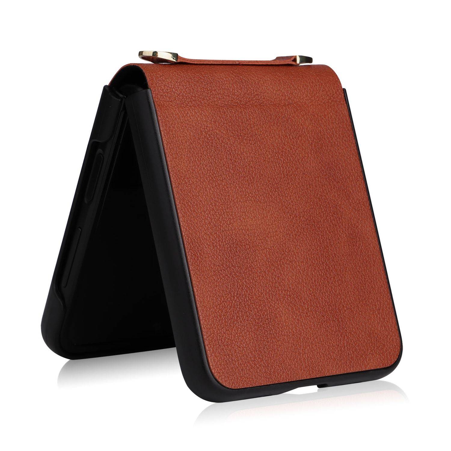 Hülle kompatibel mit Samsung Galaxy Z Flip4 5G Kunststoff Soft Handyhülle - Handy Case Braun