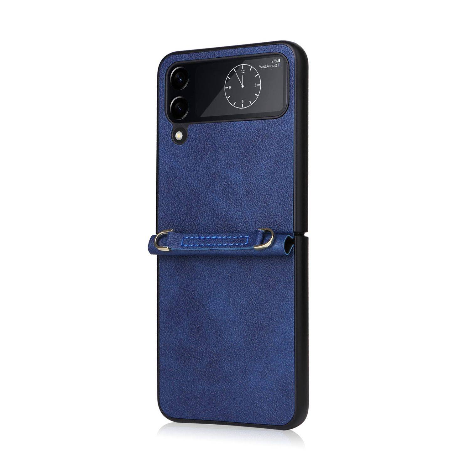 Hülle kompatibel mit Samsung Galaxy Z Flip4 5G Kunststoff Soft Handyhülle - Handy Case Blau
