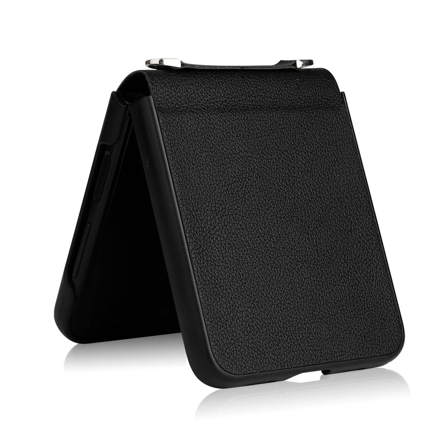 Hülle kompatibel mit Samsung Galaxy Z Flip4 5G Kunststoff Soft Handyhülle - Handy Case Schwarz