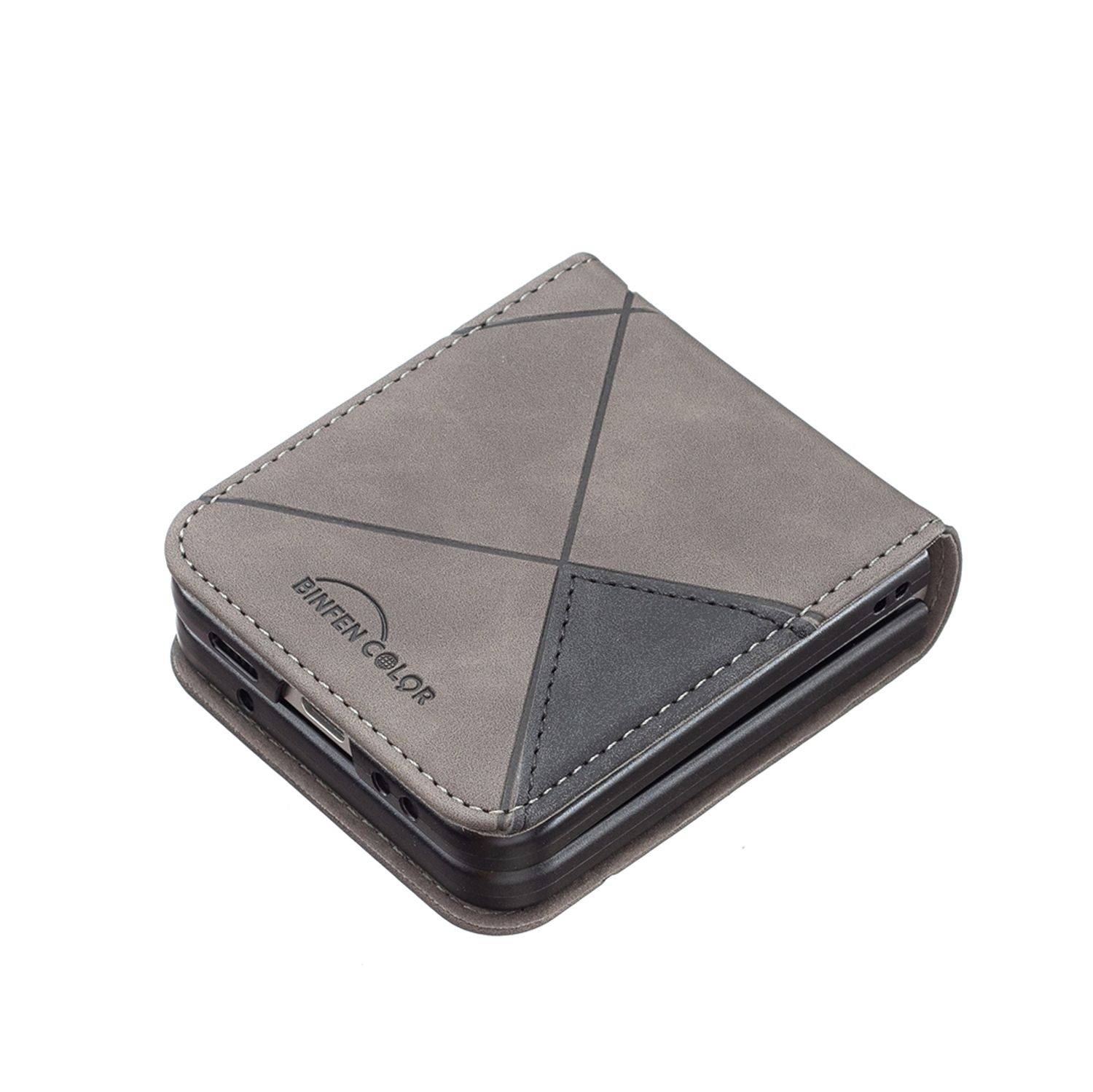 Hülle kompatibel mit Samsung Galaxy Z Flip4 5G Kunststoff Soft Handyhülle - Handy Case Grau
