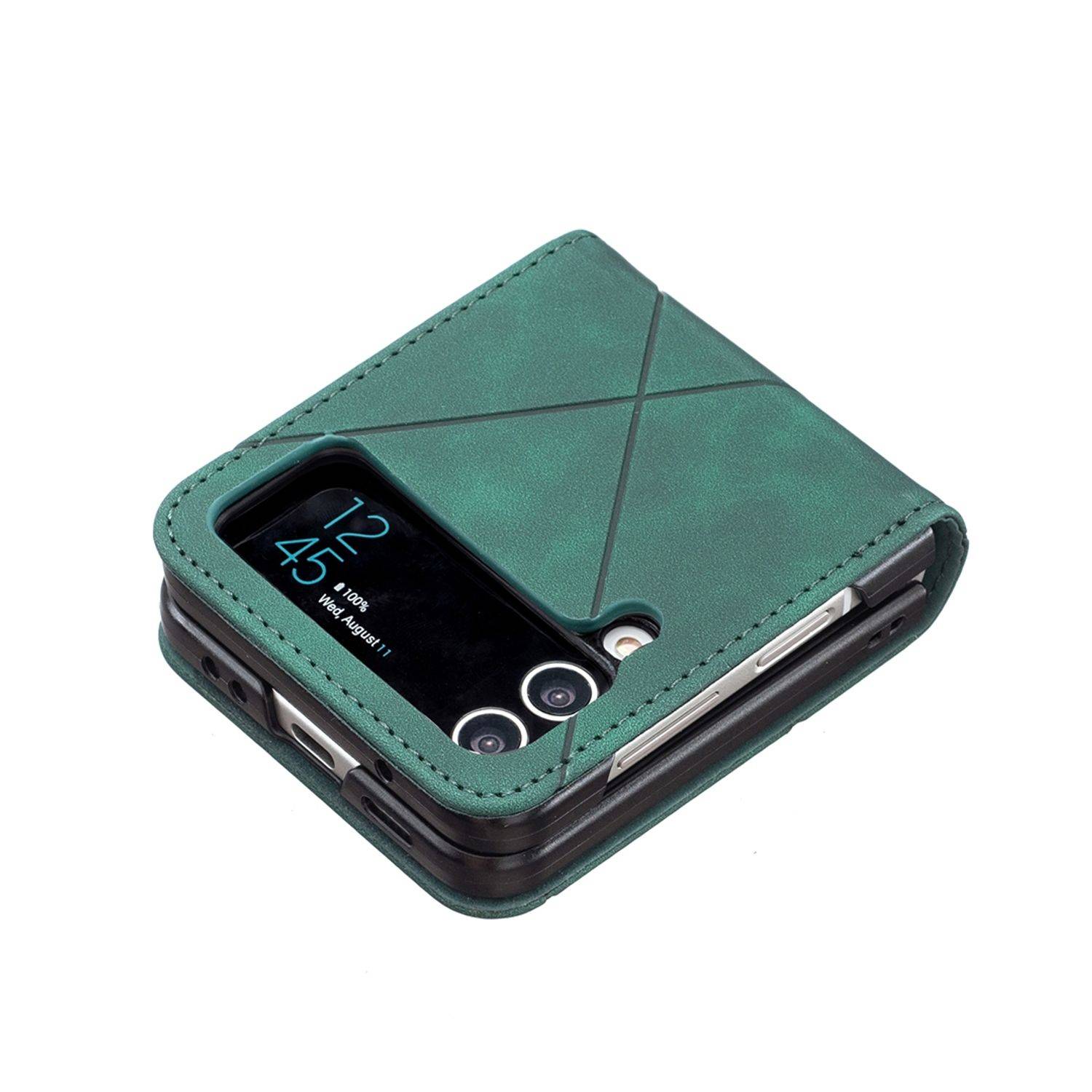 Hülle kompatibel mit Samsung Galaxy Z Flip4 5G Kunststoff Soft Handyhülle - Handy Case Grün