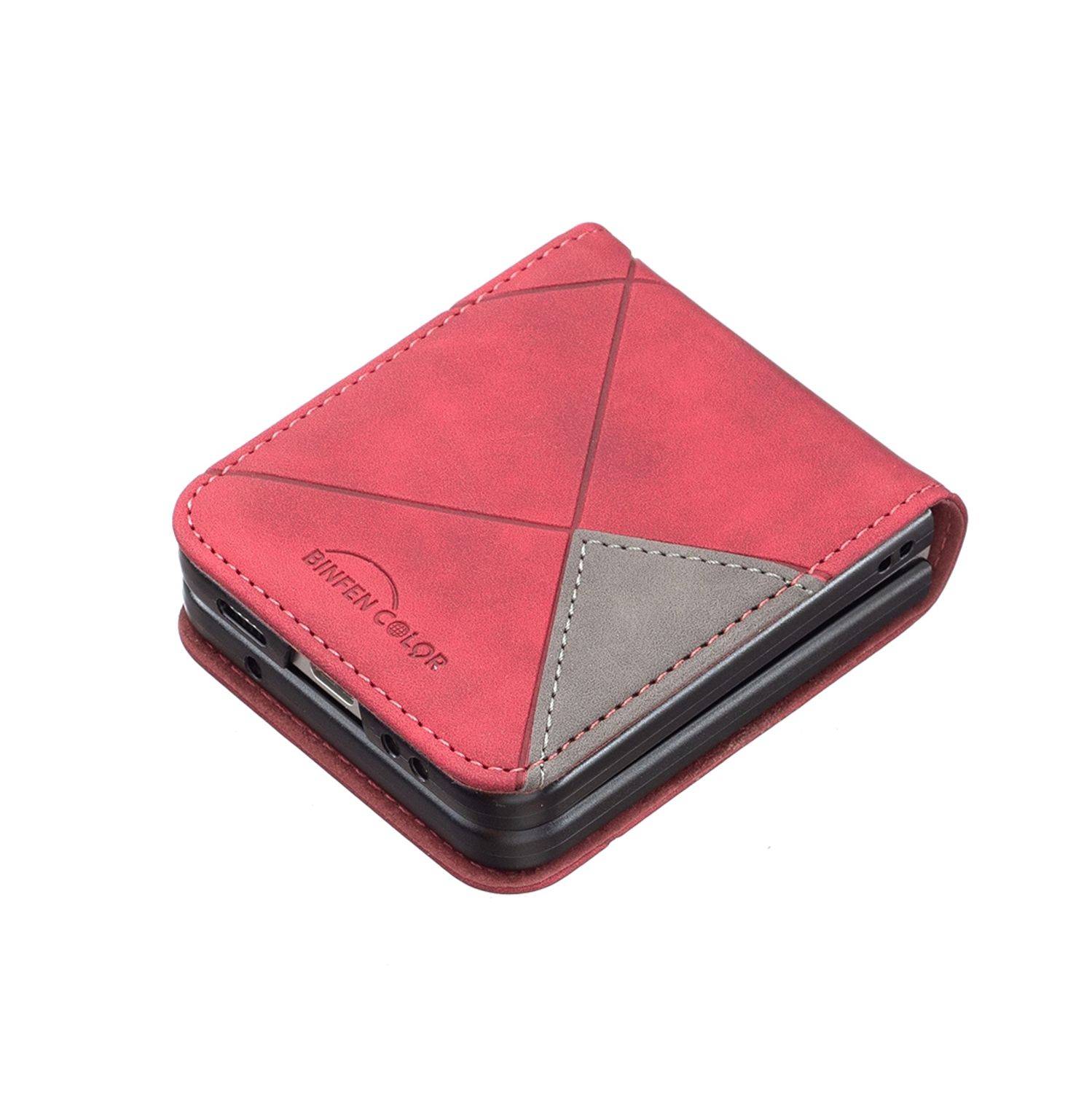Hülle kompatibel mit Samsung Galaxy Z Flip4 5G Kunststoff Soft Handyhülle - Handy Case Rot