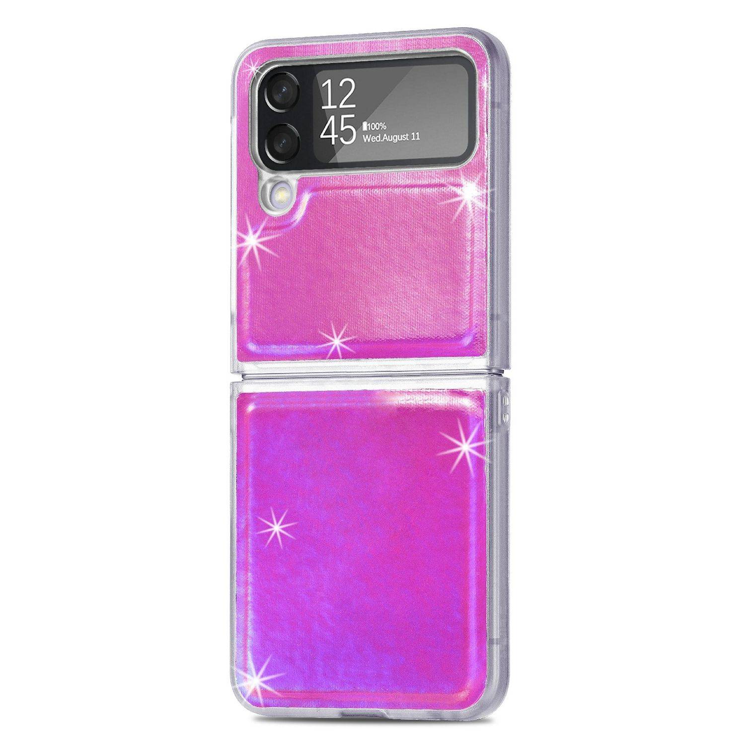 Hülle kompatibel mit Samsung Galaxy Z Flip4 5G Kunststoff Soft Handyhülle - Handy Case Rosa