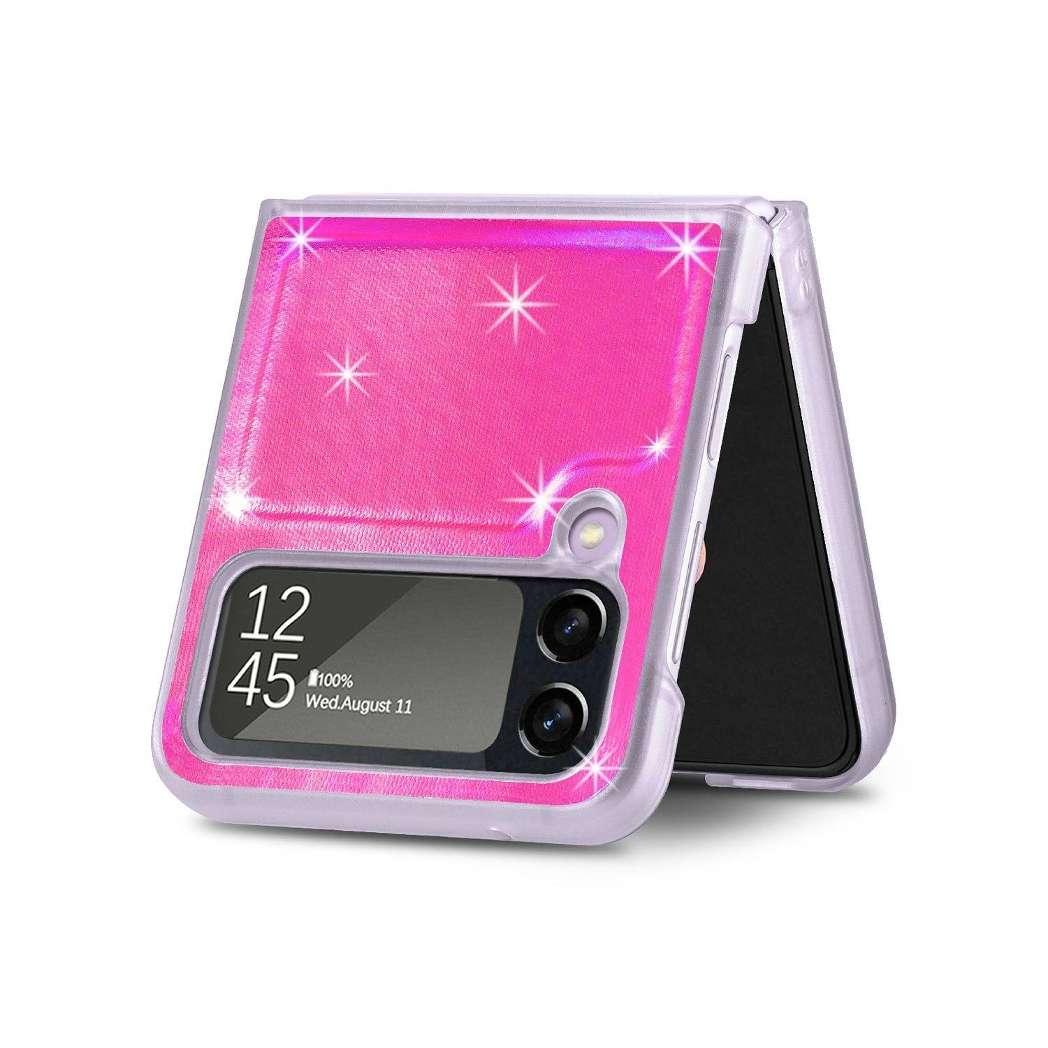 Hülle kompatibel mit Samsung Galaxy Z Flip4 5G Kunststoff Soft Handyhülle - Handy Case Rosa
