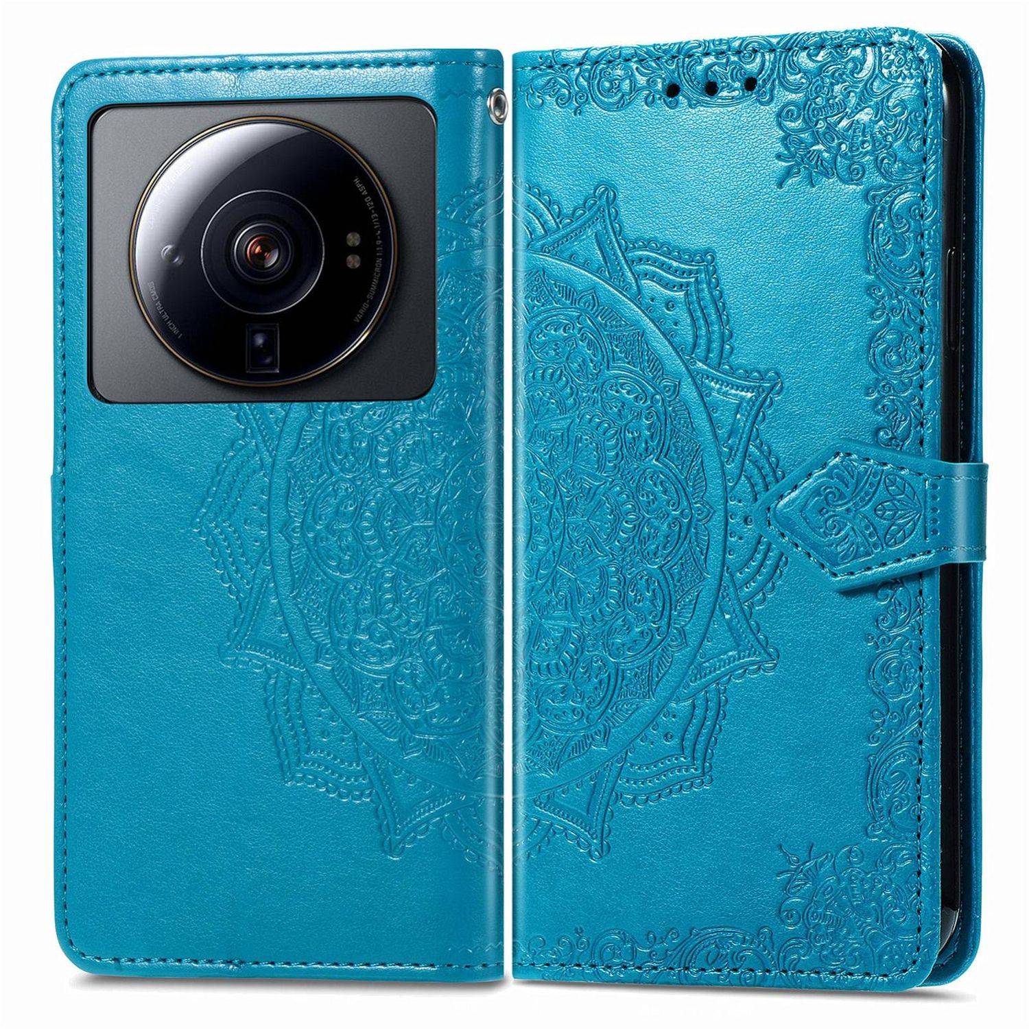 Hülle kompatibel mit Xiaomi 12S Ultra Kunstleder Handyhülle - Handy Case Blau