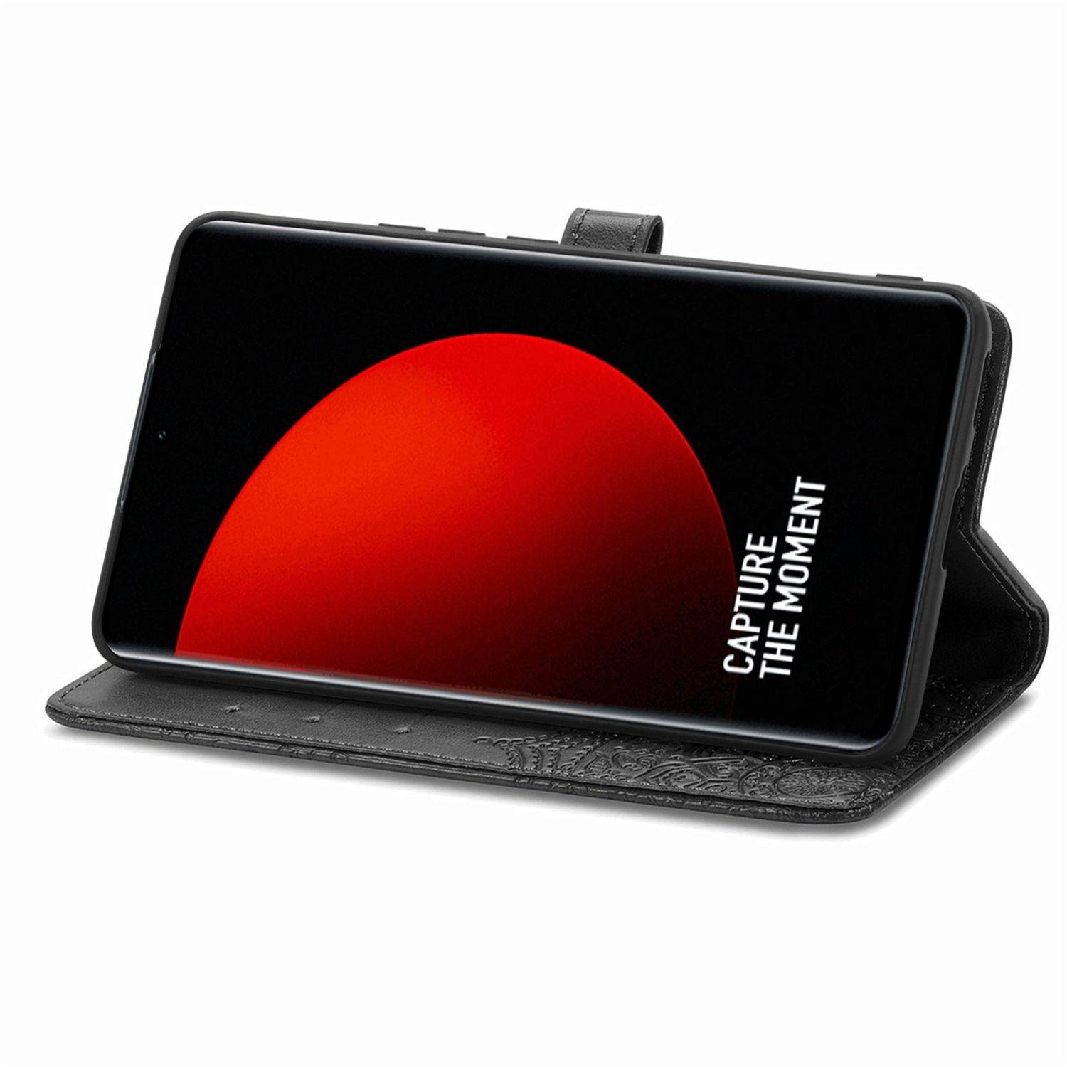 Hülle kompatibel mit Xiaomi 12S Ultra Kunstleder Handyhülle - Handy Case Schwarz