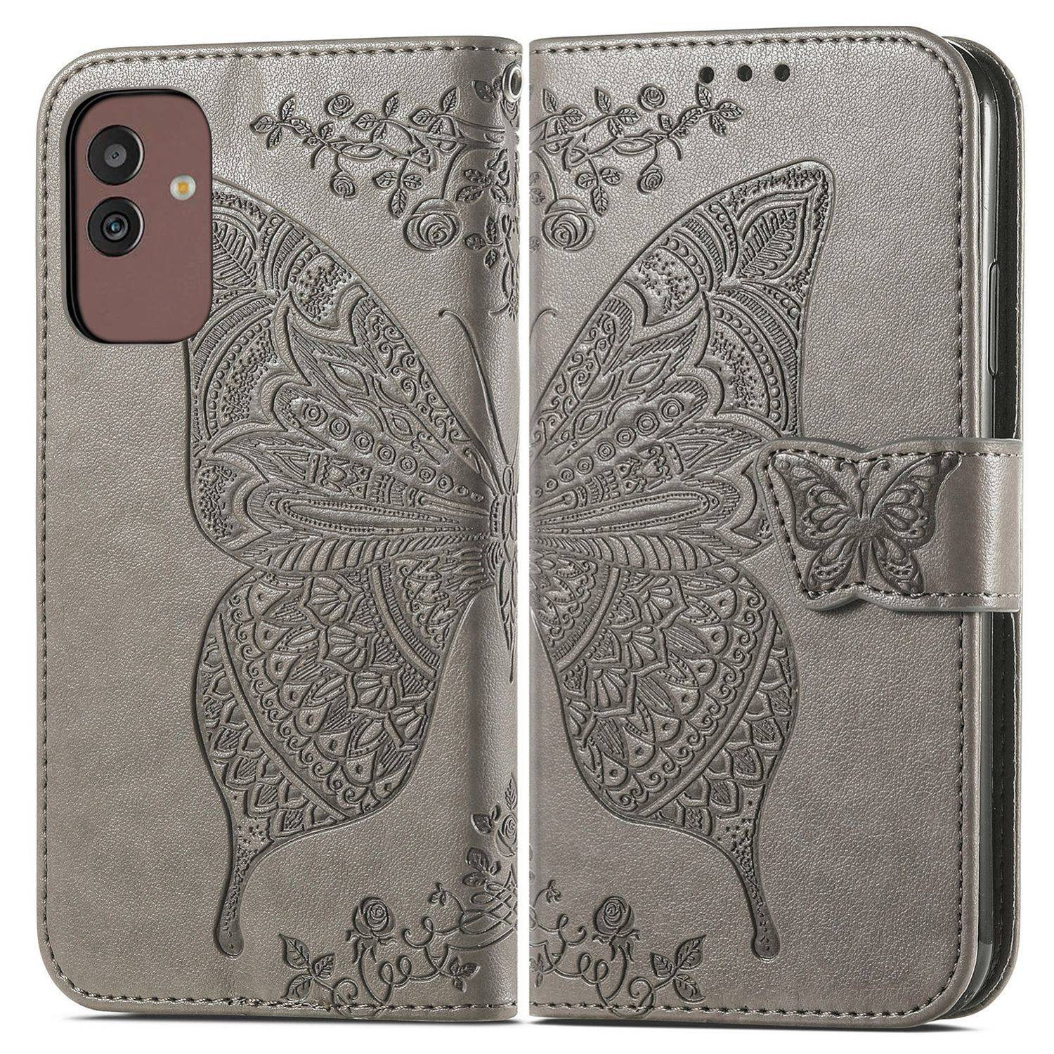 Hülle kompatibel mit Samsung Galaxy M13 5G Kunstleder Handyhülle - Handy Case Grau