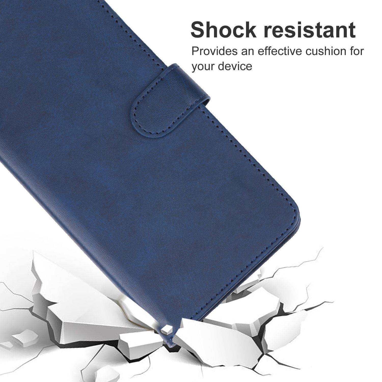 Hülle kompatibel mit Samsung Galaxy S23 Plus Kunstleder Handyhülle - Handy Case Blau