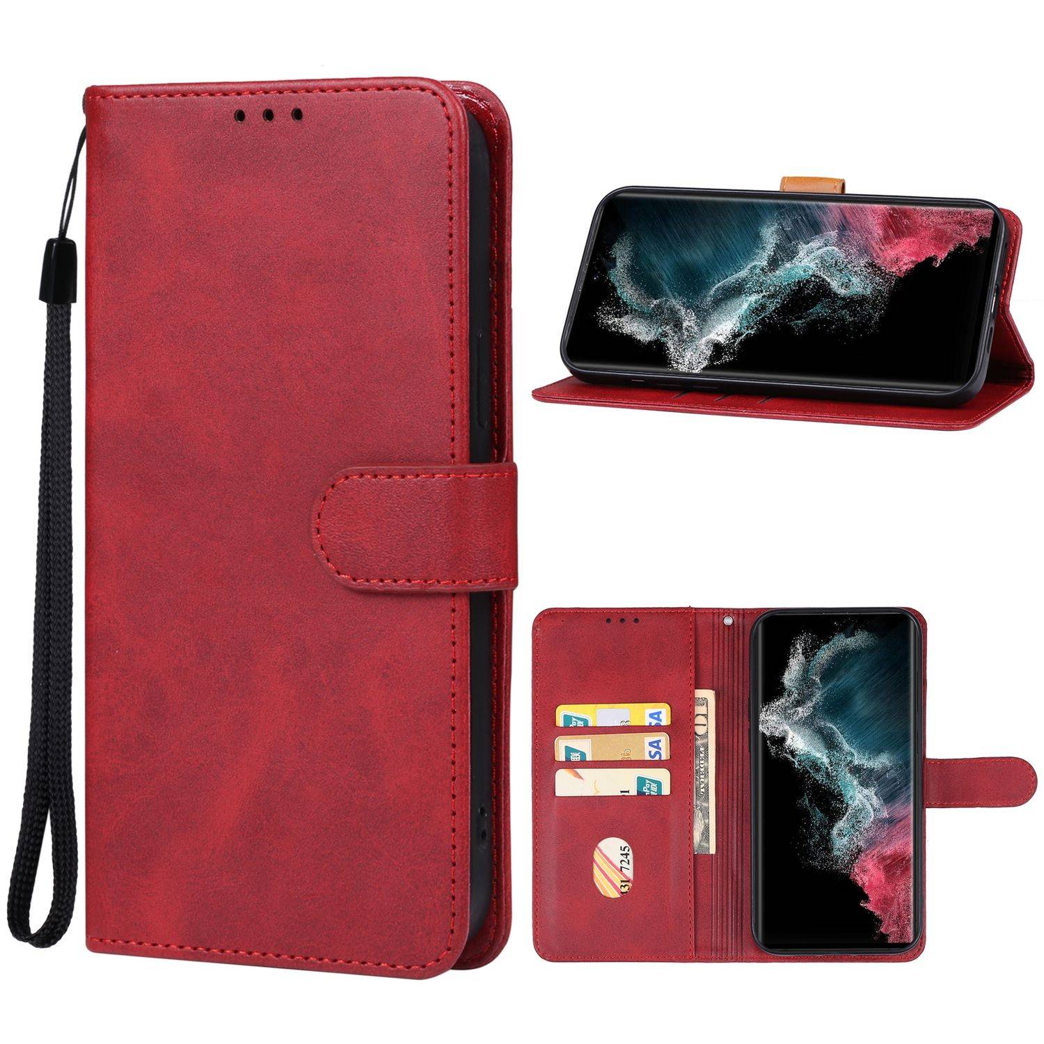 Hülle kompatibel mit Samsung Galaxy S23 Plus Kunstleder Handyhülle - Handy Case Rot