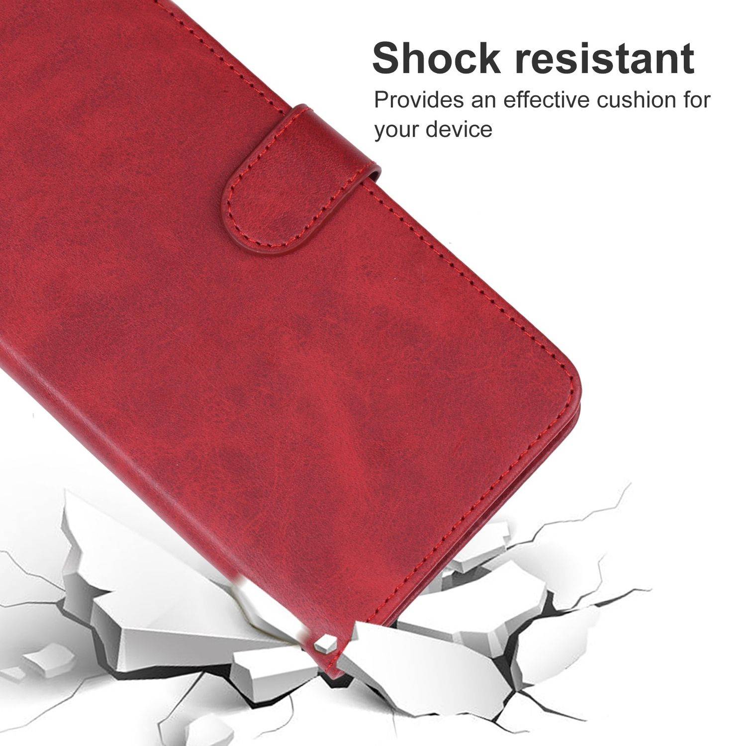 Hülle kompatibel mit Samsung Galaxy S23 Plus Kunstleder Handyhülle - Handy Case Rot