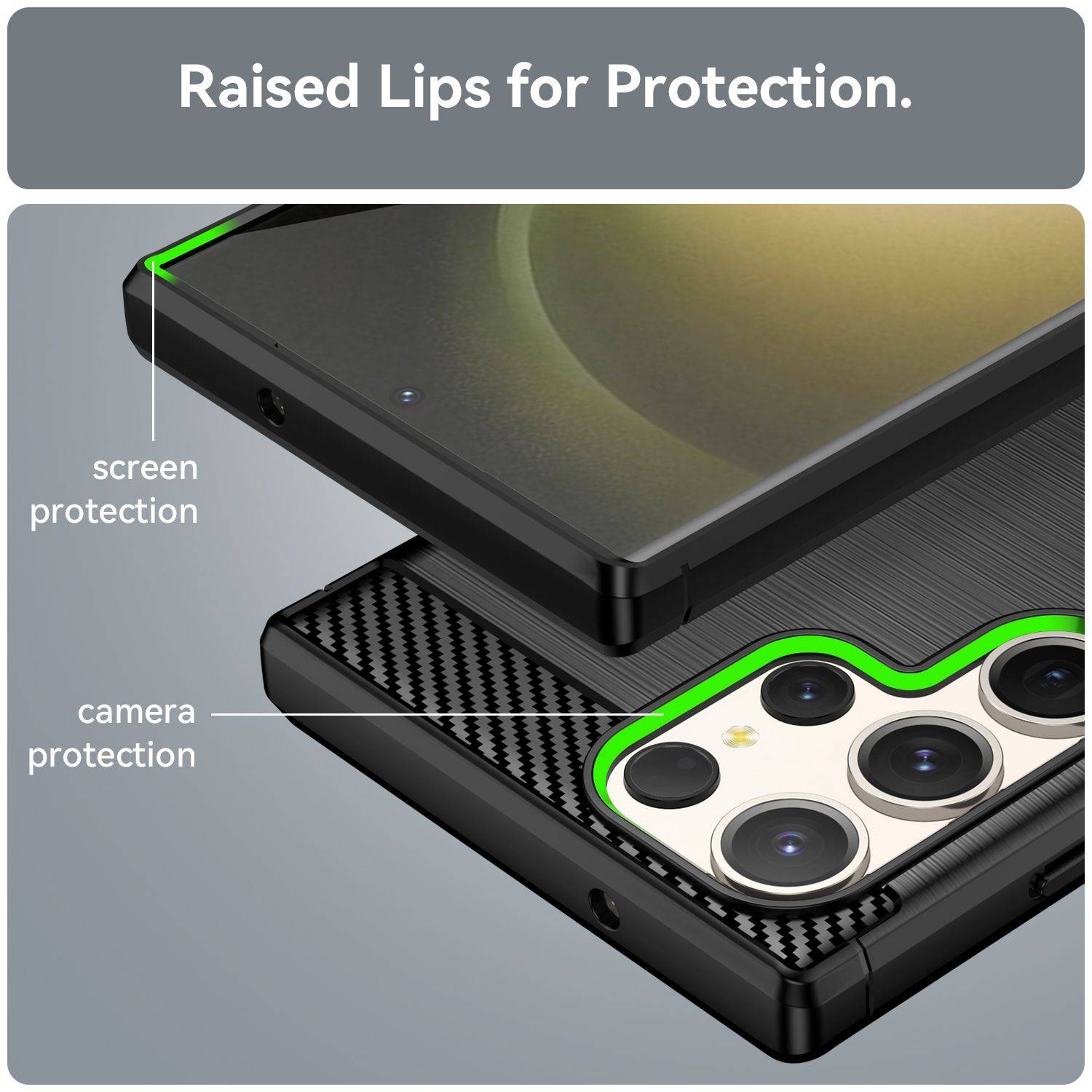 Hülle kompatibel mit Samsung Galaxy S23 Ultra Kunststoff Soft Handyhülle - Handy Case Schwarz