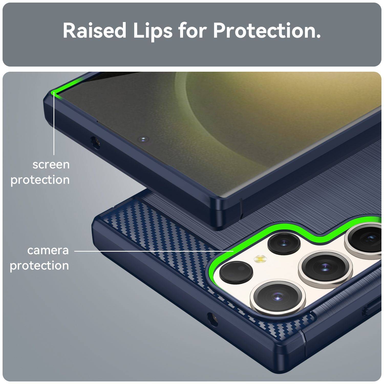 Hülle kompatibel mit Samsung Galaxy S23 Ultra Kunststoff Soft Handyhülle - Handy Case Blau