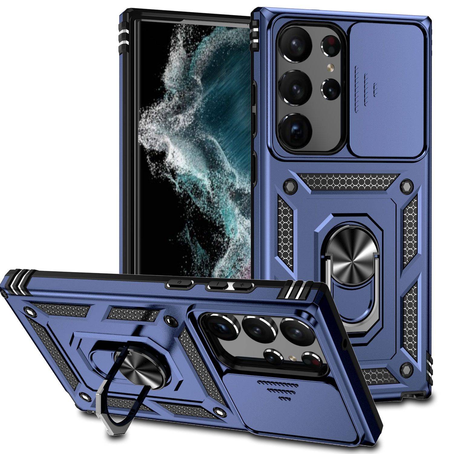 Hülle kompatibel mit Samsung Galaxy S23 Ultra Kunststoff Soft Handyhülle - Handy Case Blau