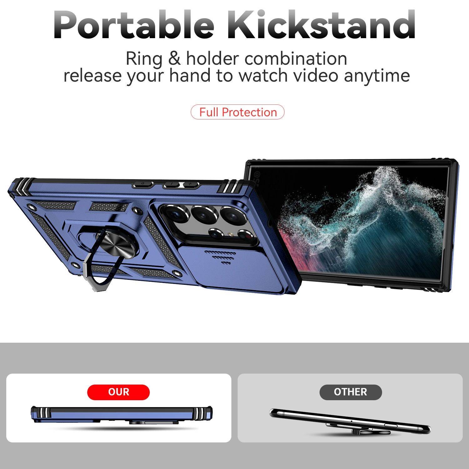 Hülle kompatibel mit Samsung Galaxy S23 Ultra Kunststoff Soft Handyhülle - Handy Case Blau