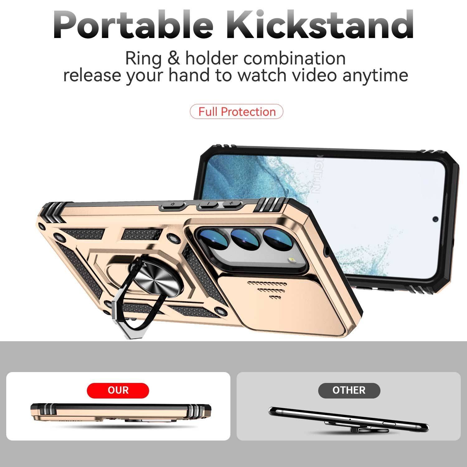 Hülle kompatibel mit Samsung Galaxy S23 Plus Kunststoff Soft Handyhülle - Handy Case Gold