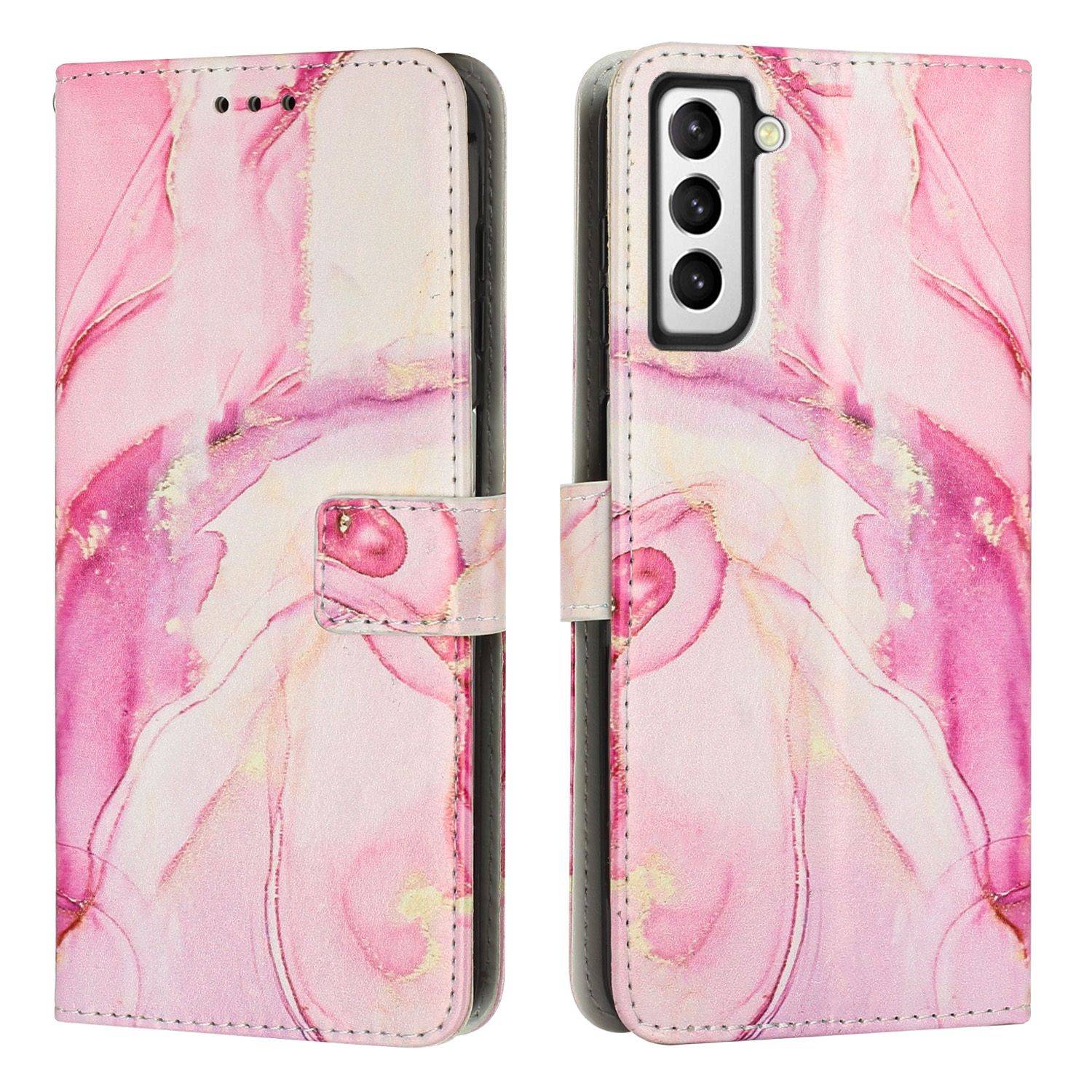 Hülle kompatibel mit Samsung Galaxy S23 Kunstleder Handyhülle - Handy Case Rose Gold