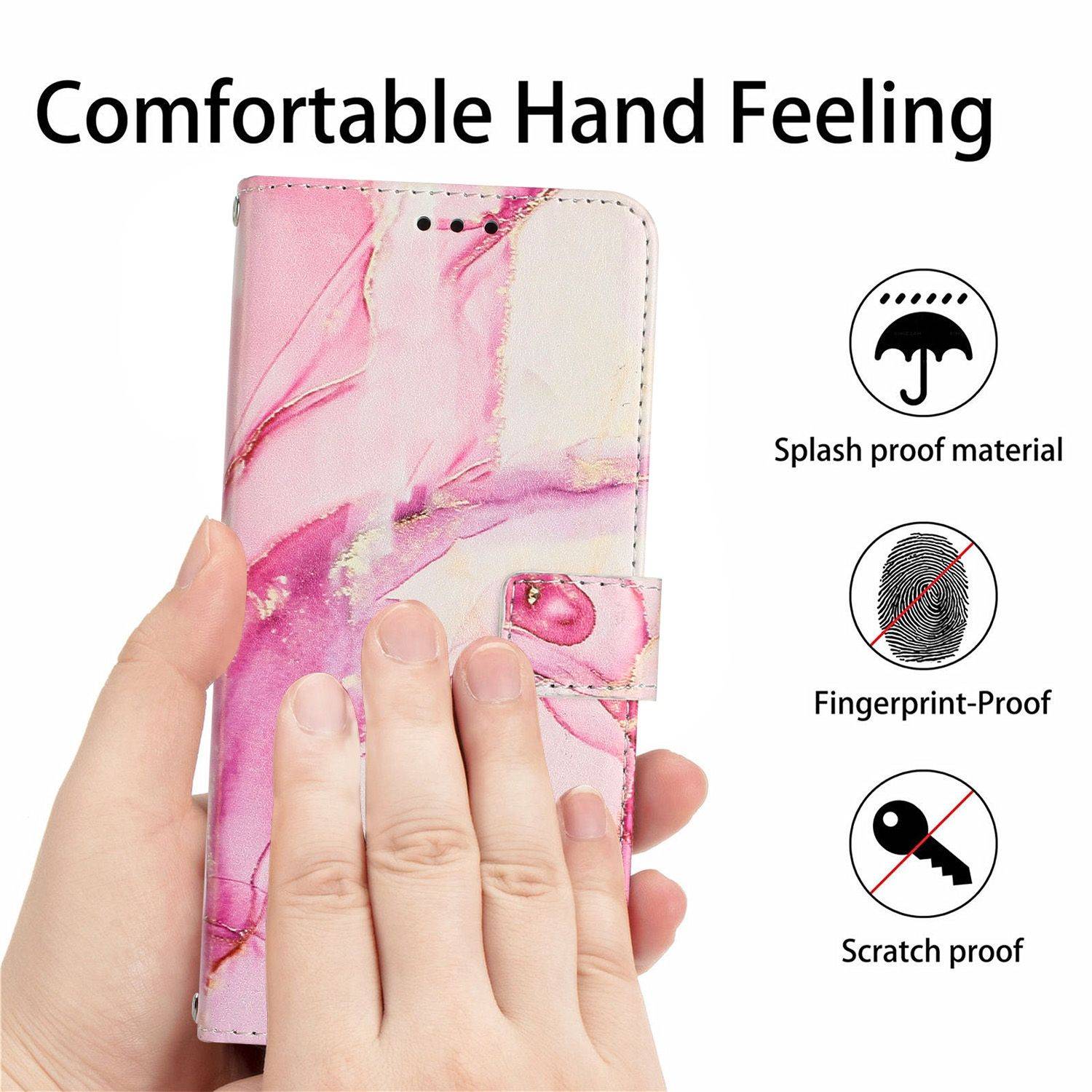 Hülle kompatibel mit Samsung Galaxy S23 Kunstleder Handyhülle - Handy Case Rose Gold
