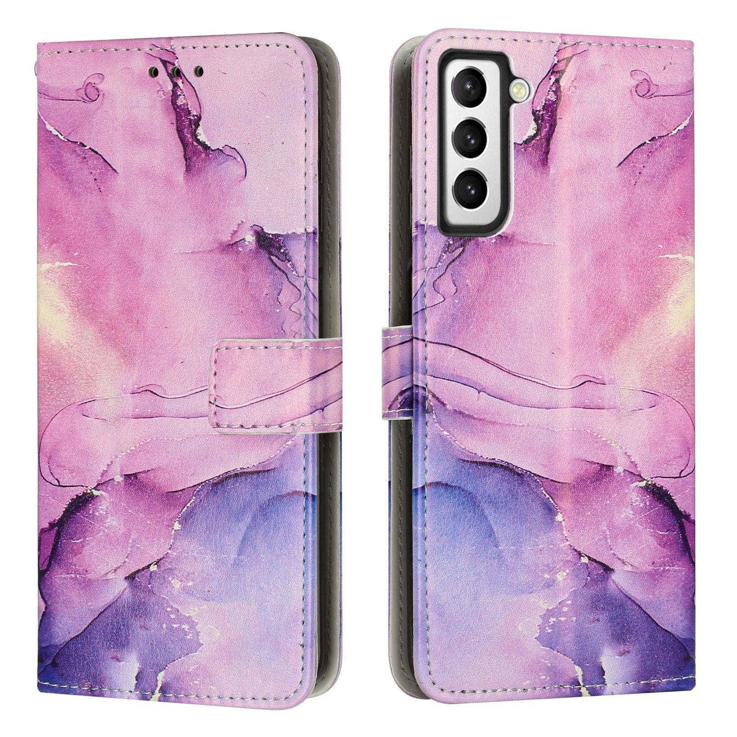Hülle kompatibel mit Samsung Galaxy S23 Kunstleder Handyhülle - Handy Case Violett