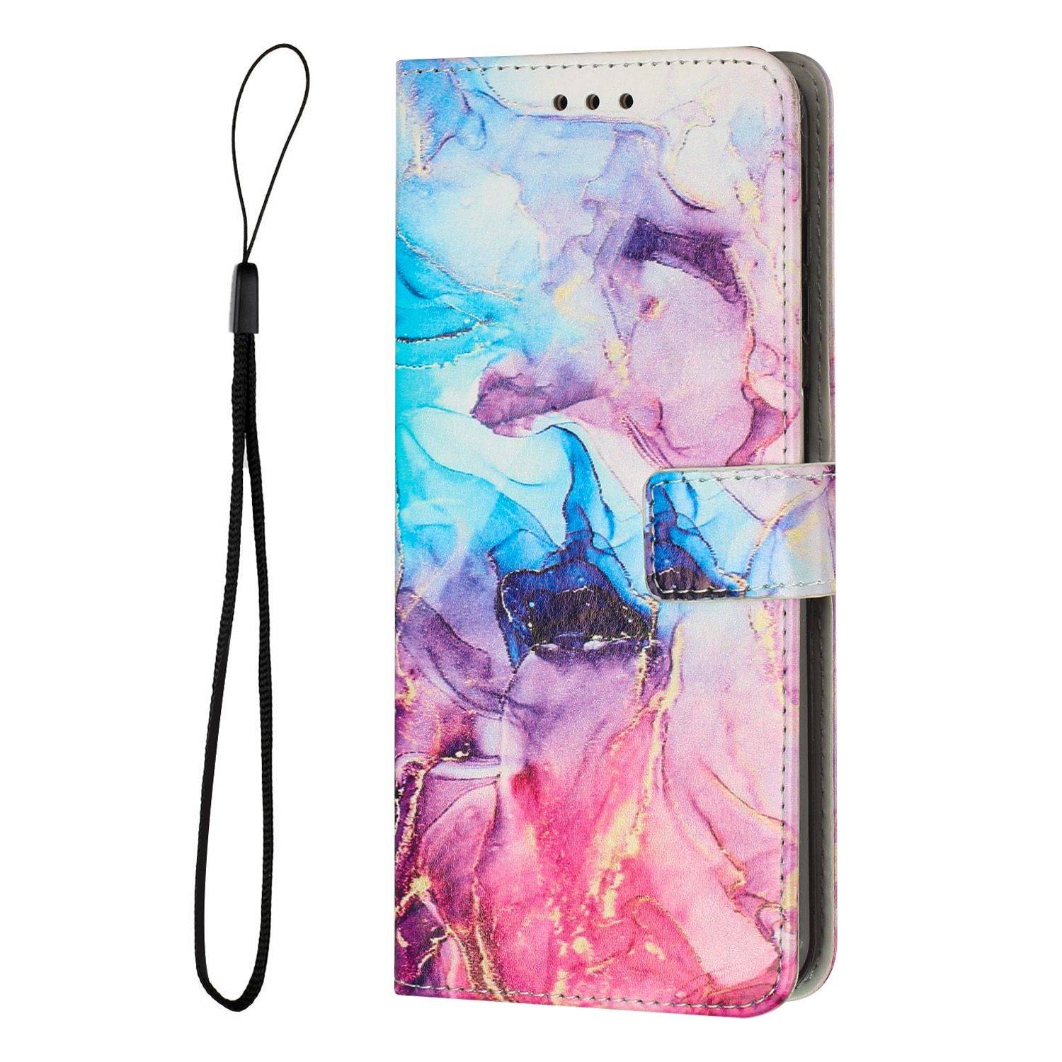 Hülle kompatibel mit Samsung Galaxy S23 Plus Kunstleder Handyhülle - Handy Case Pink Violett